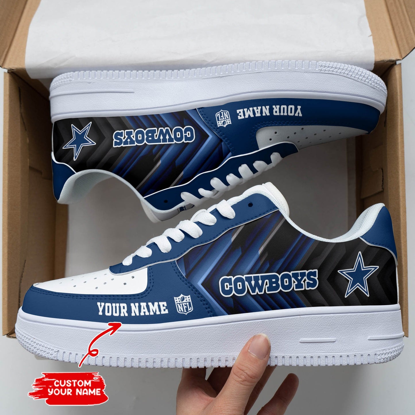 Footwearstorm Dallas Cowboys Air Low-Top Sneakers Shoes For Men And Women 120577