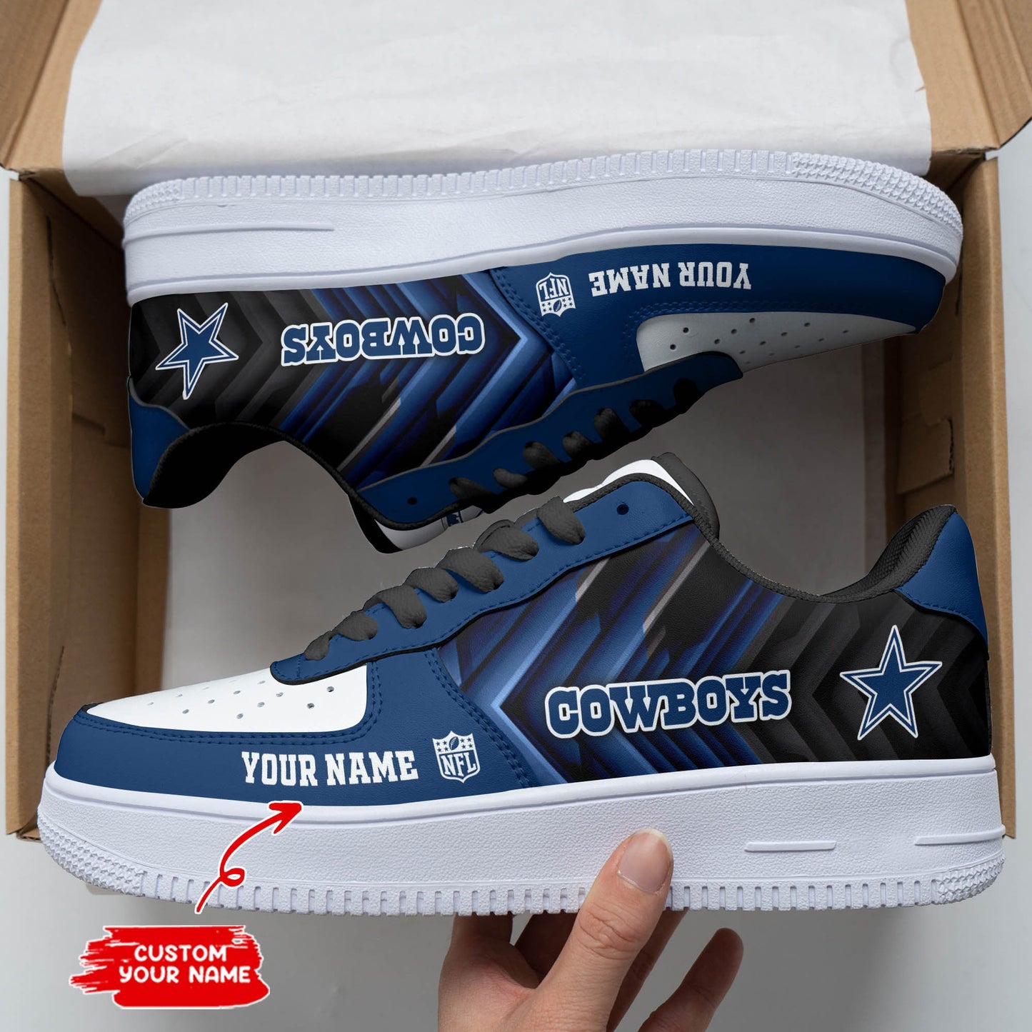 Footwearstorm Dallas Cowboys Air Low-Top Sneakers Shoes For Men And Women 120577