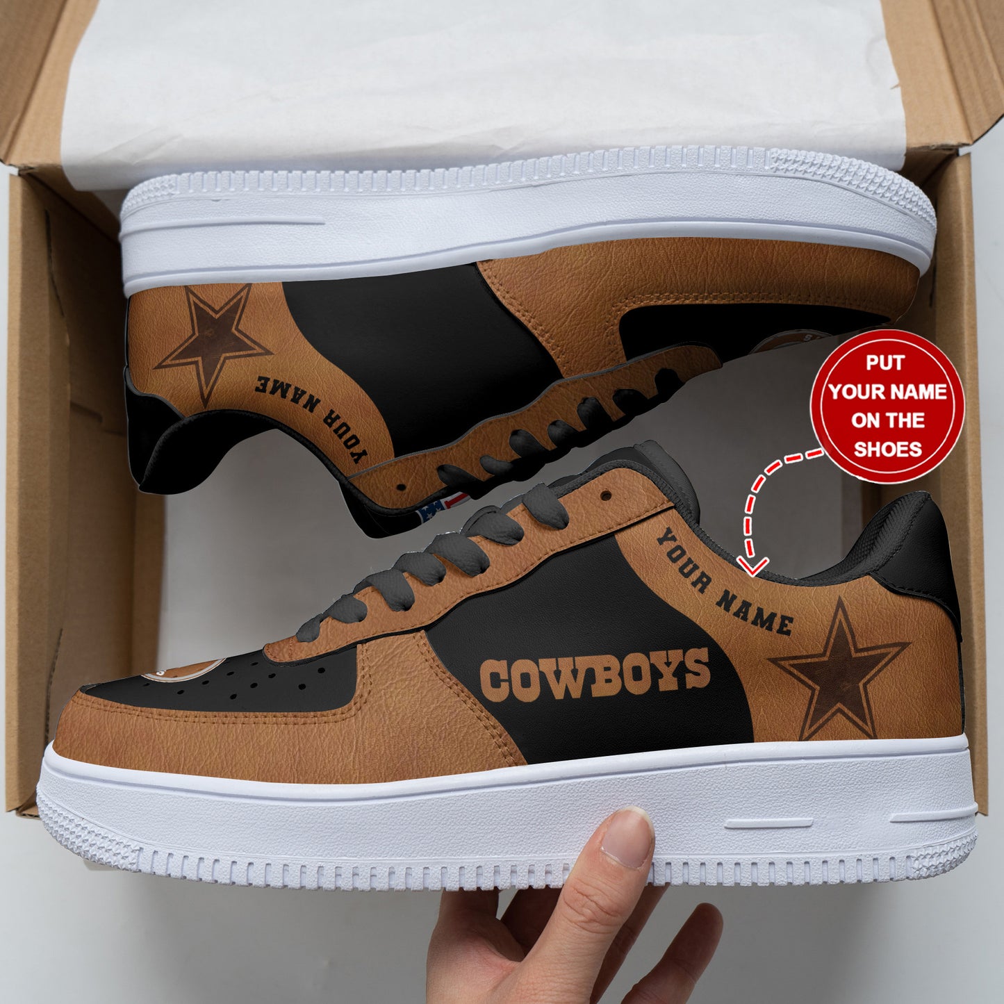 Footwearstorm Dallas Cowboys NFL Air Low-Top Sneakers Shoes For Men And Women 1205435