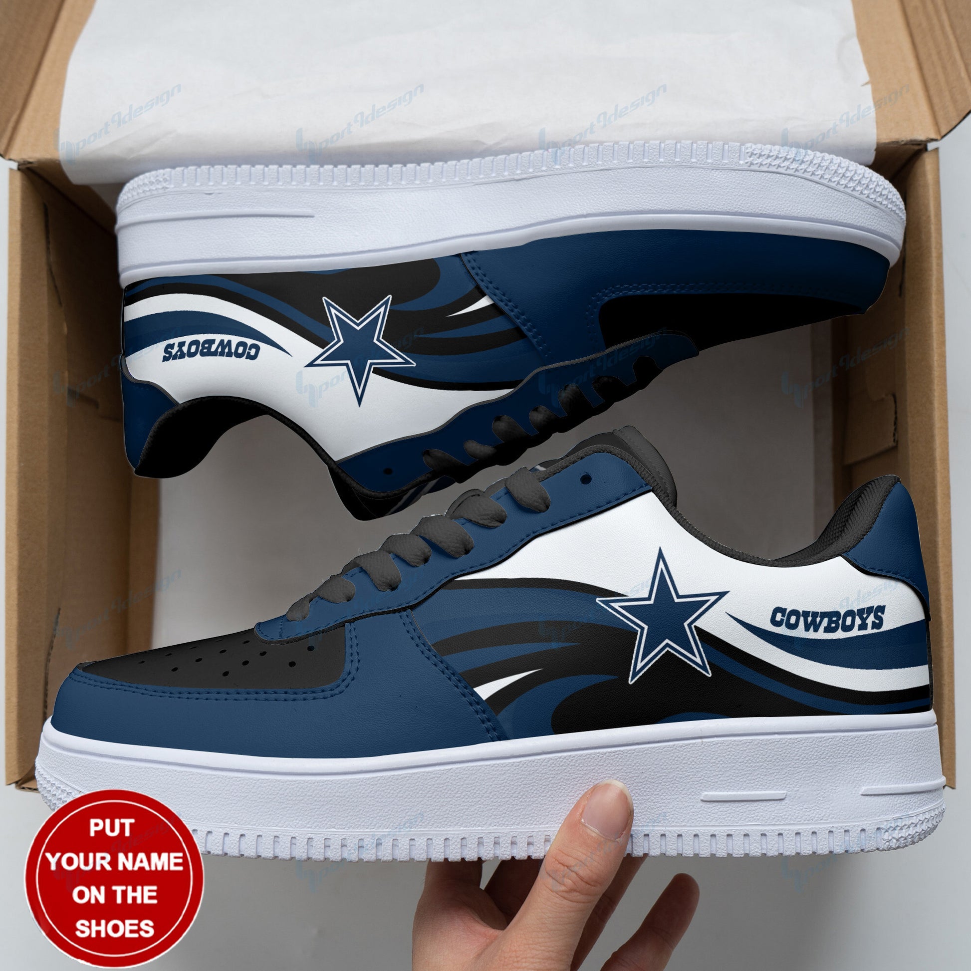 Footwearstorm Dallas Cowboys NFL Air Low-Top Sneakers Shoes For Men And Women 1205594