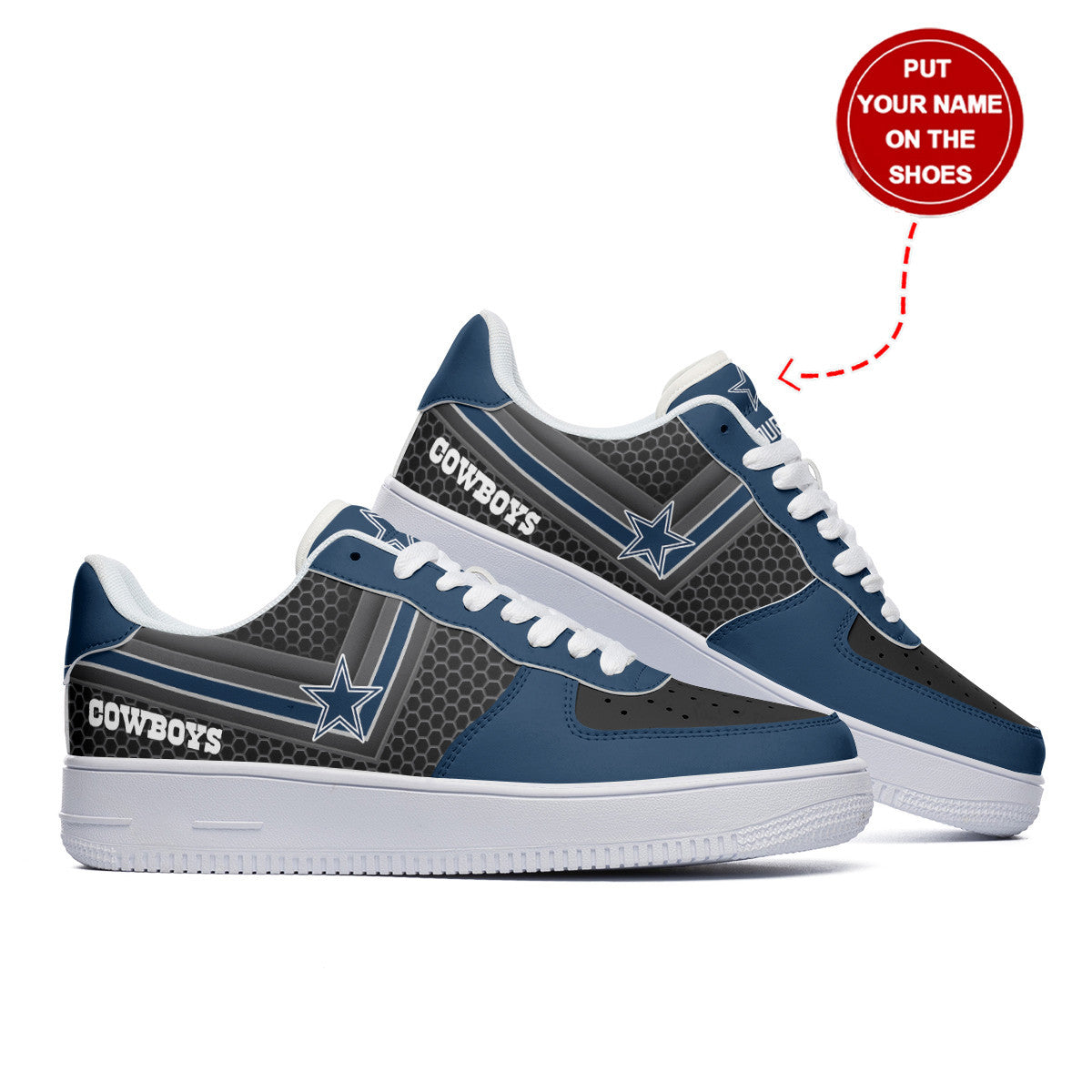 Footwearstorm Dallas Cowboys NFL Air Low-Top Sneakers Shoes For Men And Women 1205411