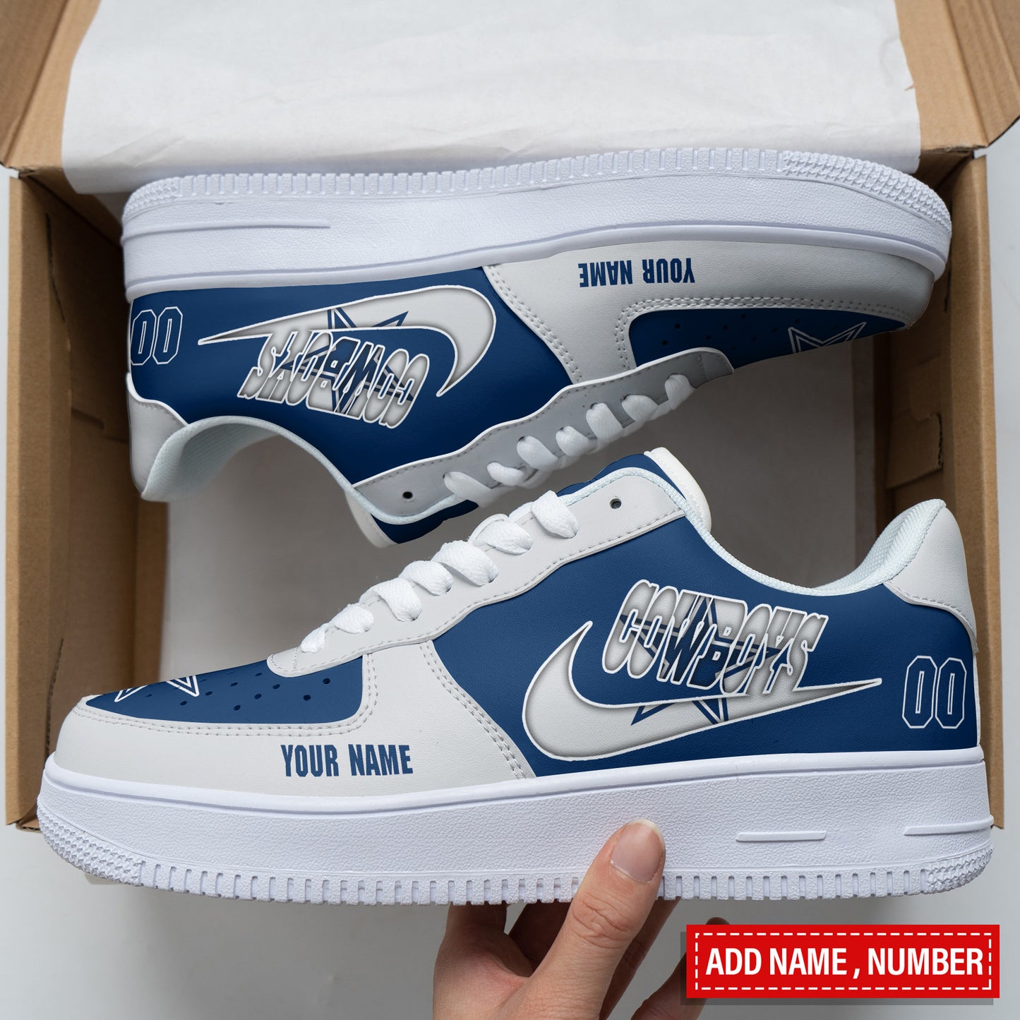 Footwearstorm Dallas Cowboys NFL Air Low-Top Sneakers Shoes For Men And Women 1205416