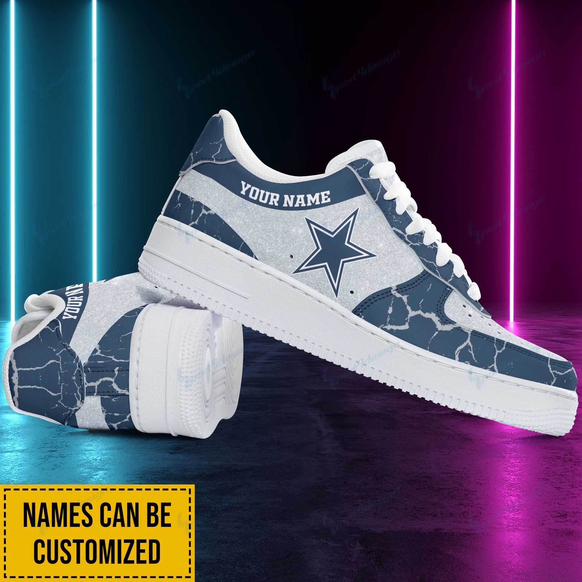 Footwearstorm Dallas Cowboys NFL Air Low-Top Sneakers Shoes For Men And Women 1205604