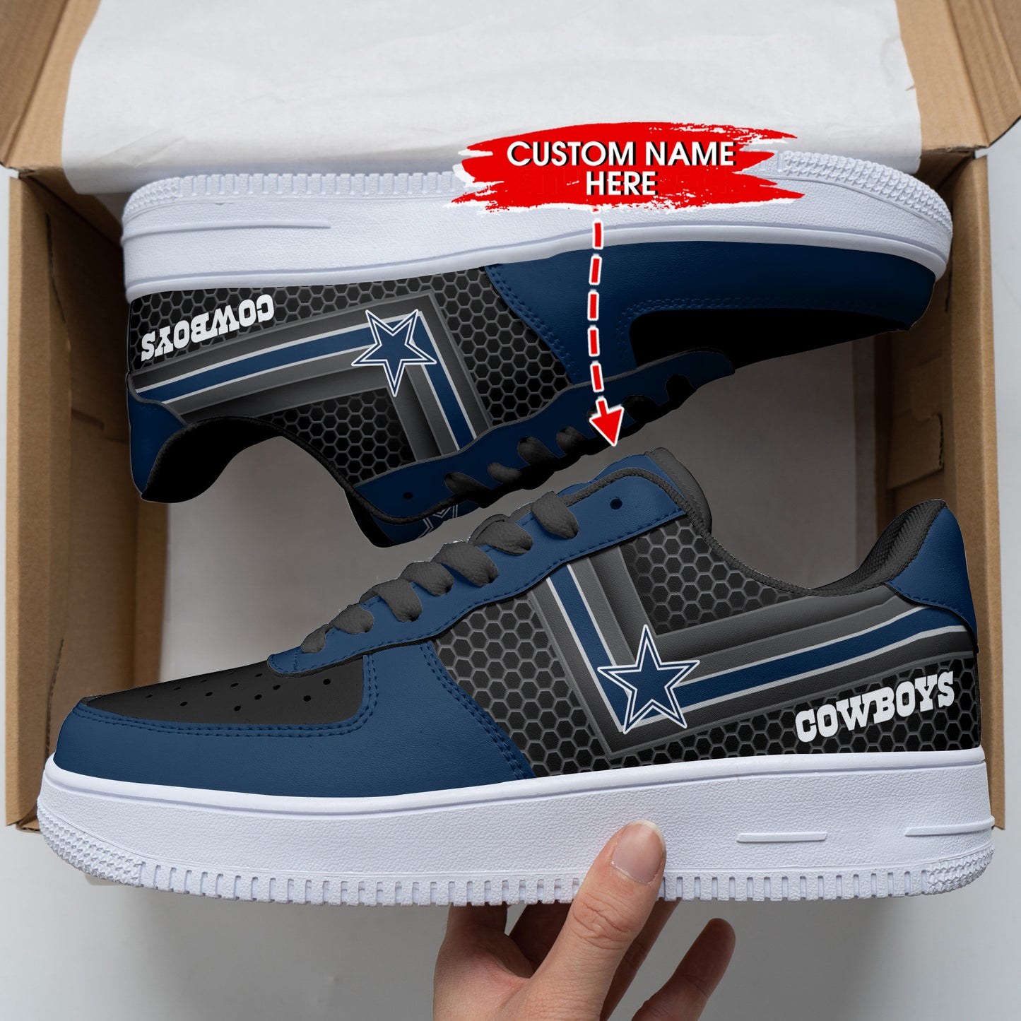 Footwearstorm Dallas Cowboys NFL Air Low-Top Sneakers Shoes For Men And Women 1205411