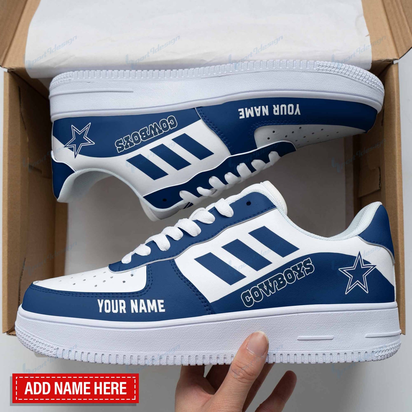 Footwearstorm Dallas Cowboys NFL Air Low-Top Sneakers Shoes For Men And Women 1205606