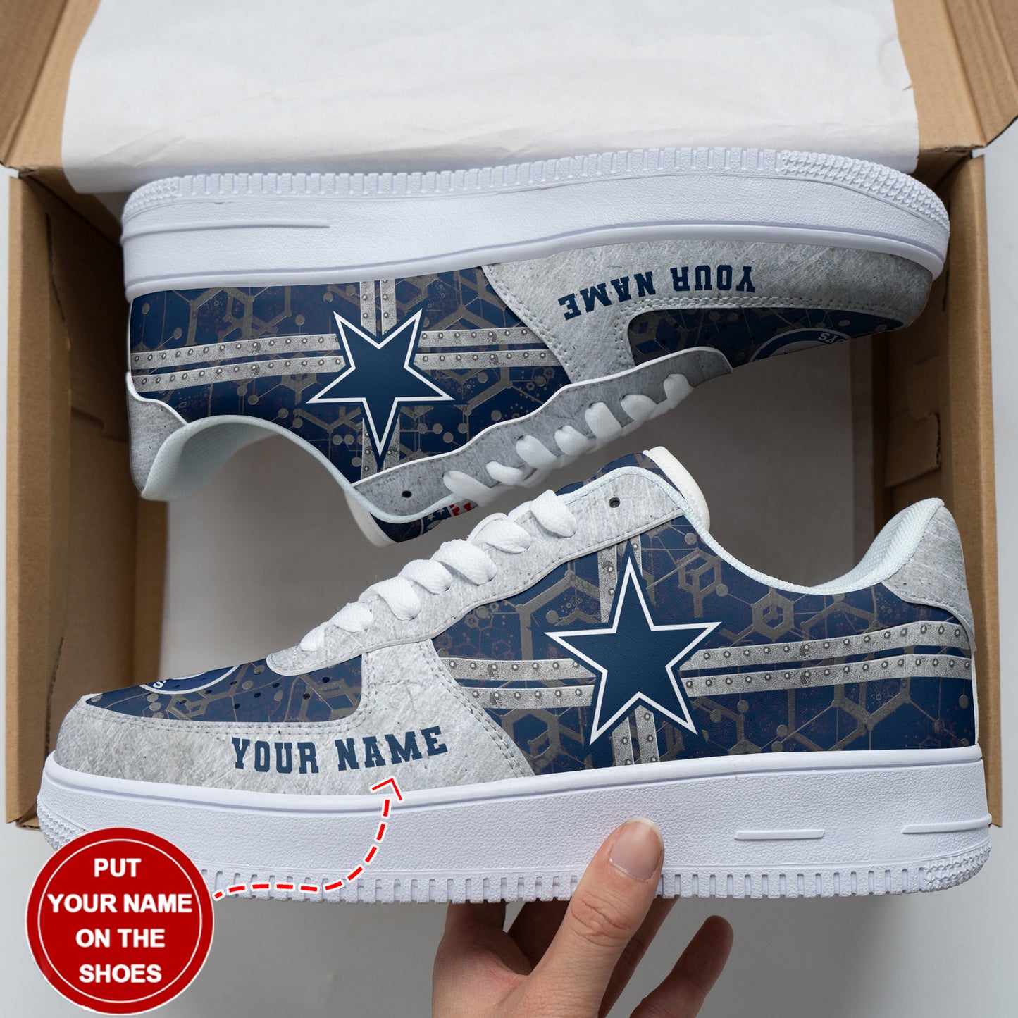 Footwearstorm Dallas Cowboys NFL Air Low-Top Sneakers Shoes For Men And Women 1205616
