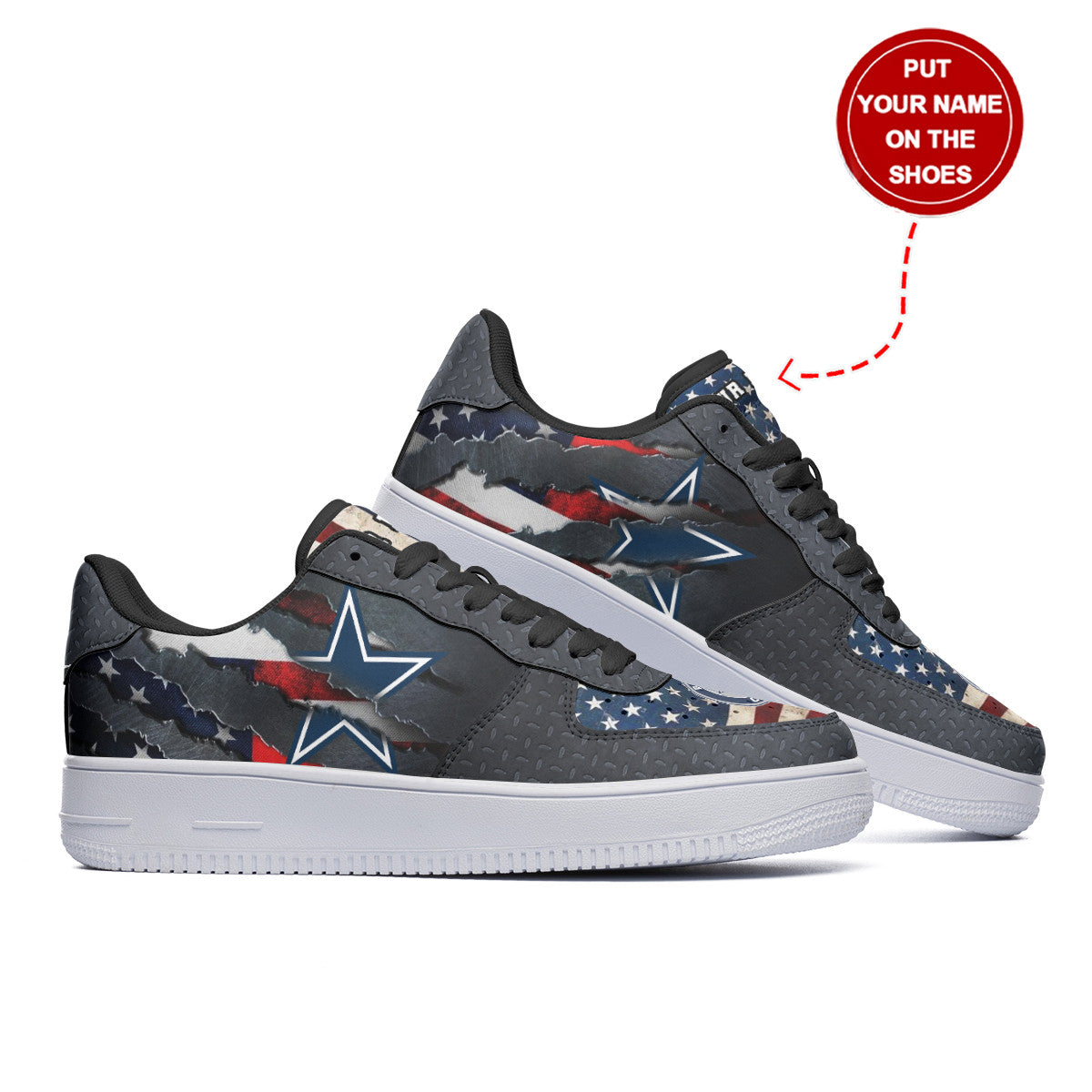 Footwearstorm Dallas Cowboys NFL Air Low-Top Sneakers Shoes For Men And Women 1205434