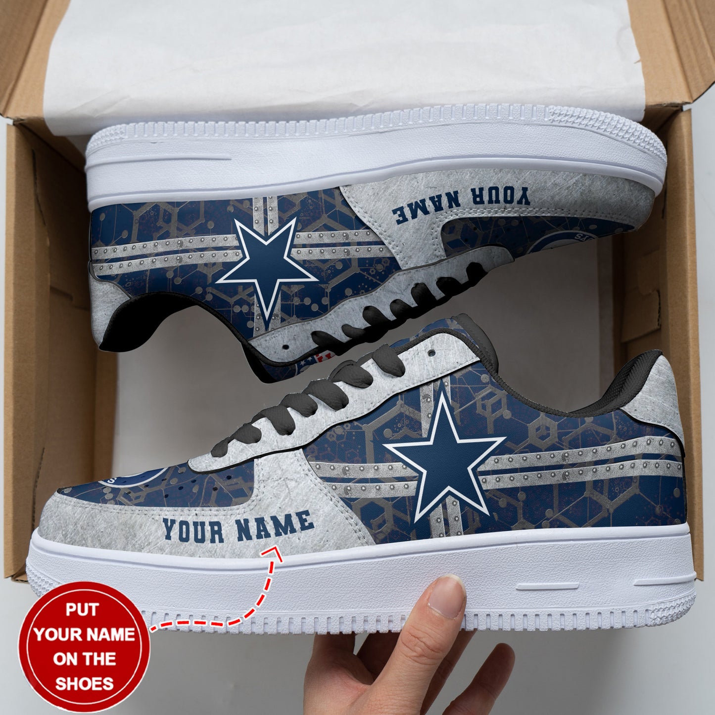 Footwearstorm Dallas Cowboys NFL Air Low-Top Sneakers Shoes For Men And Women 1205616