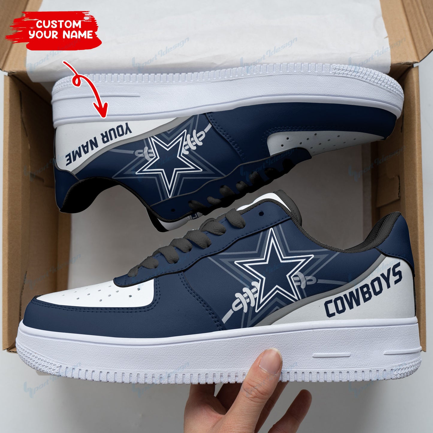 Footwearstorm Dallas Cowboys NFL Air Low-Top Sneakers Shoes For Men And Women 1205436
