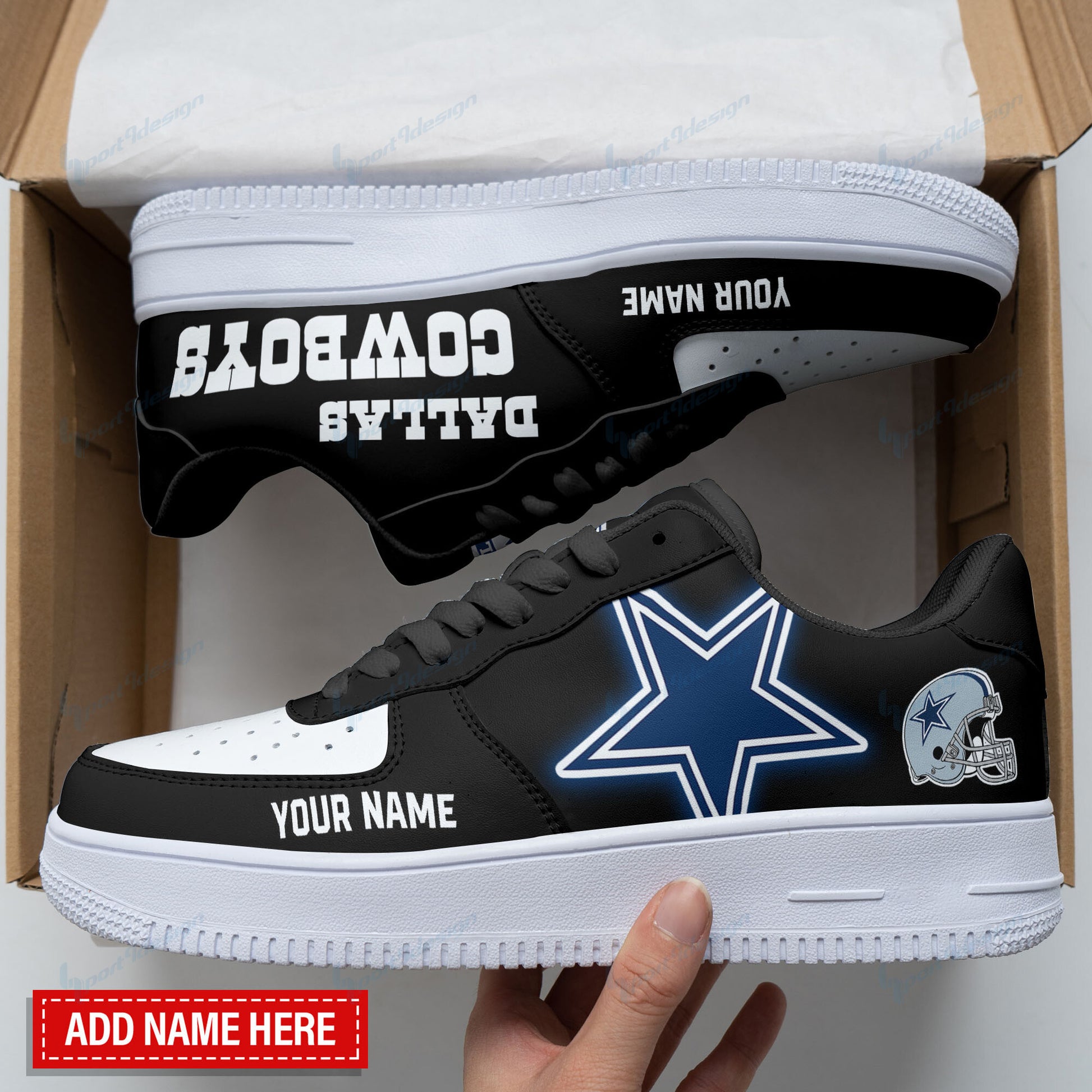 Footwearstorm Dallas Cowboys NFL Air Low-Top Sneakers Shoes For Men And Women 1205442