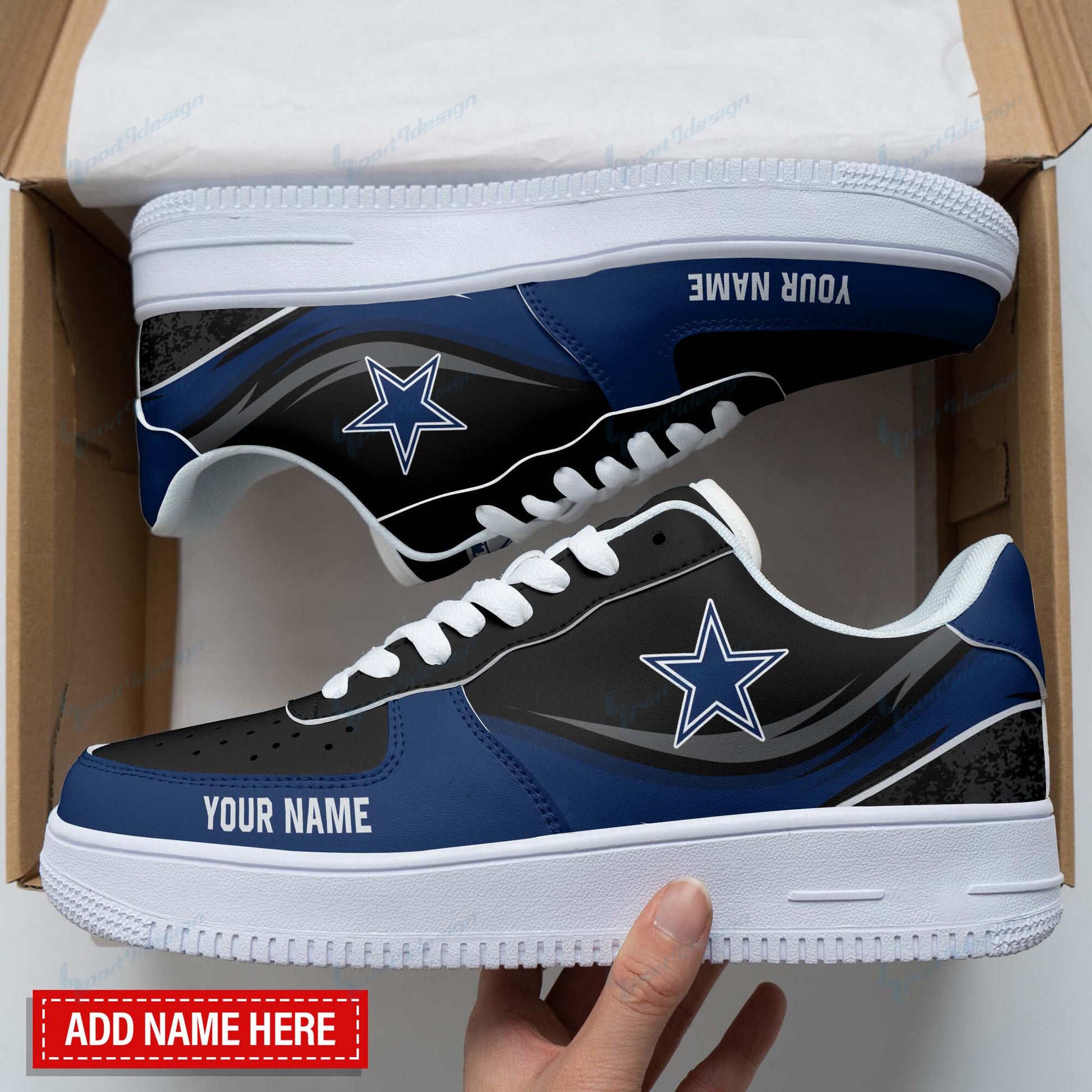 Footwearstorm Dallas Cowboys NFL Air Low-Top Sneakers Shoes For Men And Women 1205605