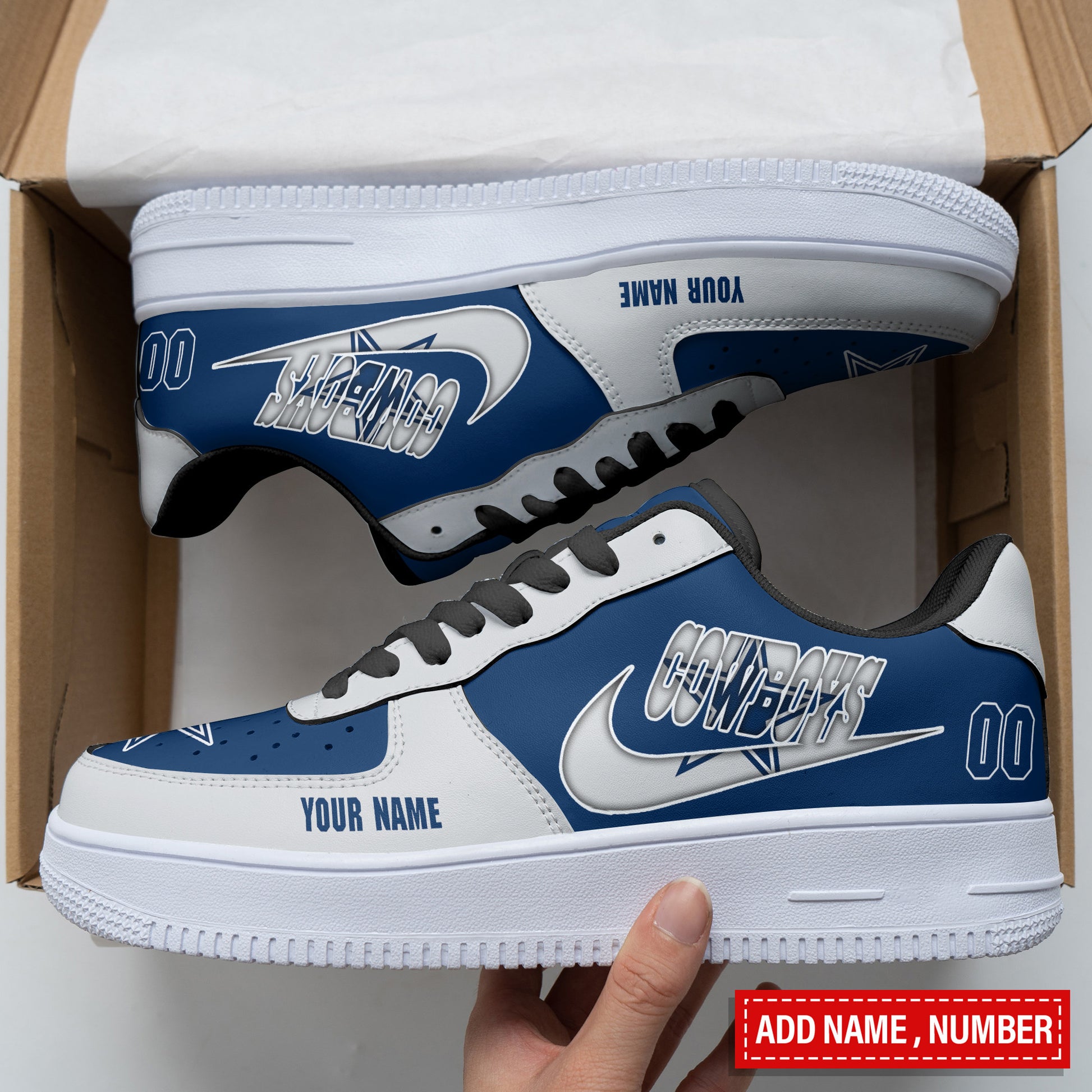 Footwearstorm Dallas Cowboys NFL Air Low-Top Sneakers Shoes For Men And Women 1205416