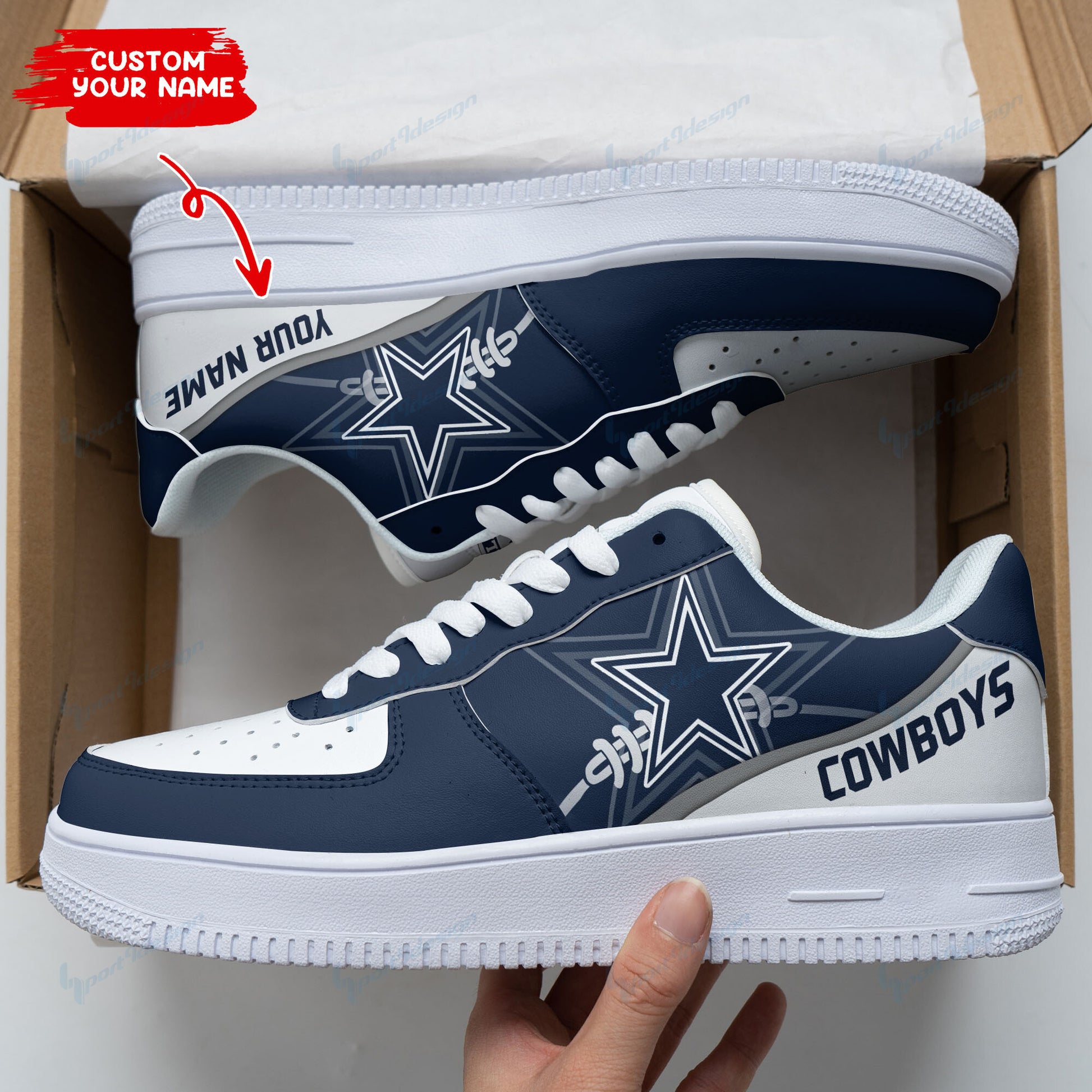 Footwearstorm Dallas Cowboys NFL Air Low-Top Sneakers Shoes For Men And Women 1205436