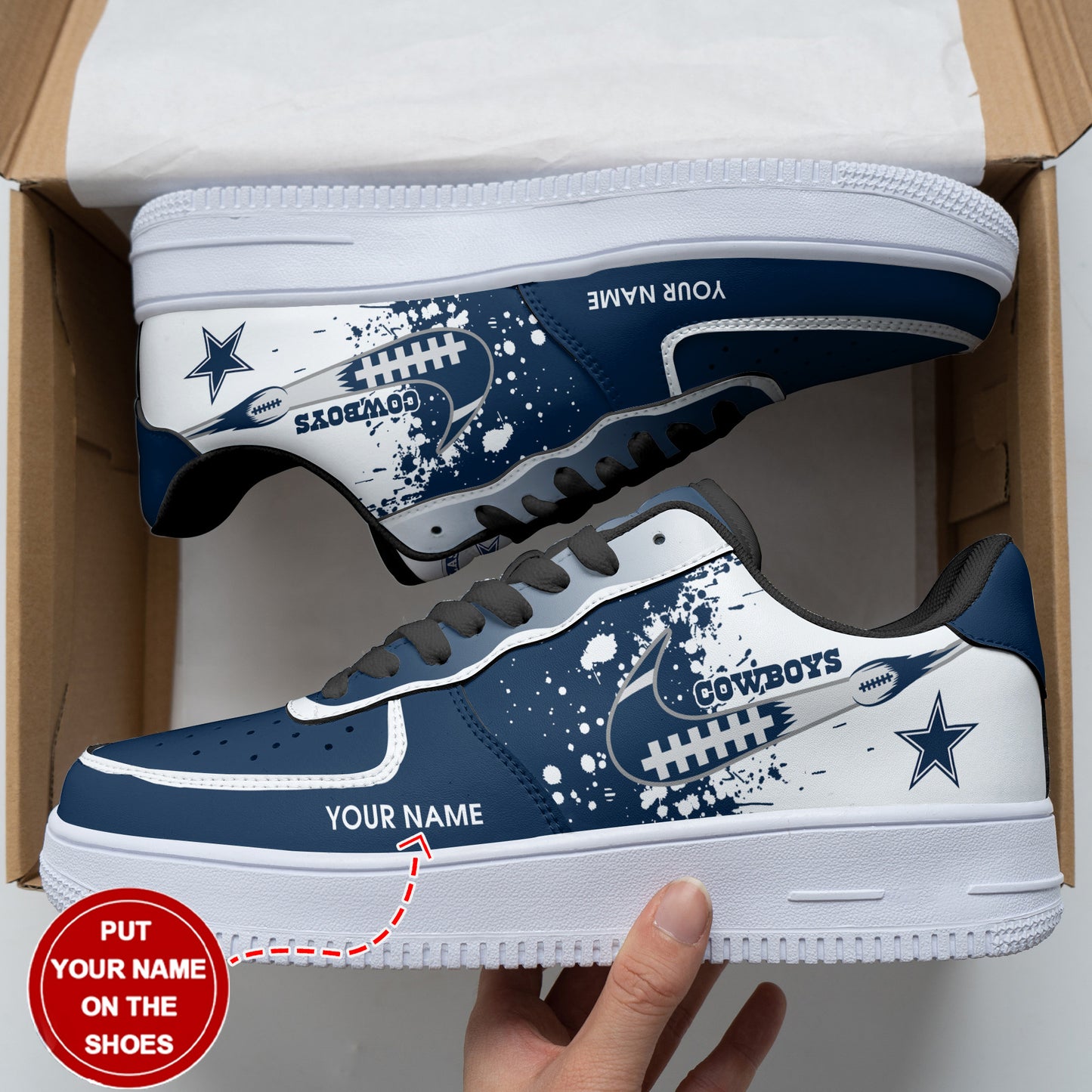 Footwearstorm Dallas Cowboys NFL Air Low-Top Sneakers Shoes For Men And Women 1205635