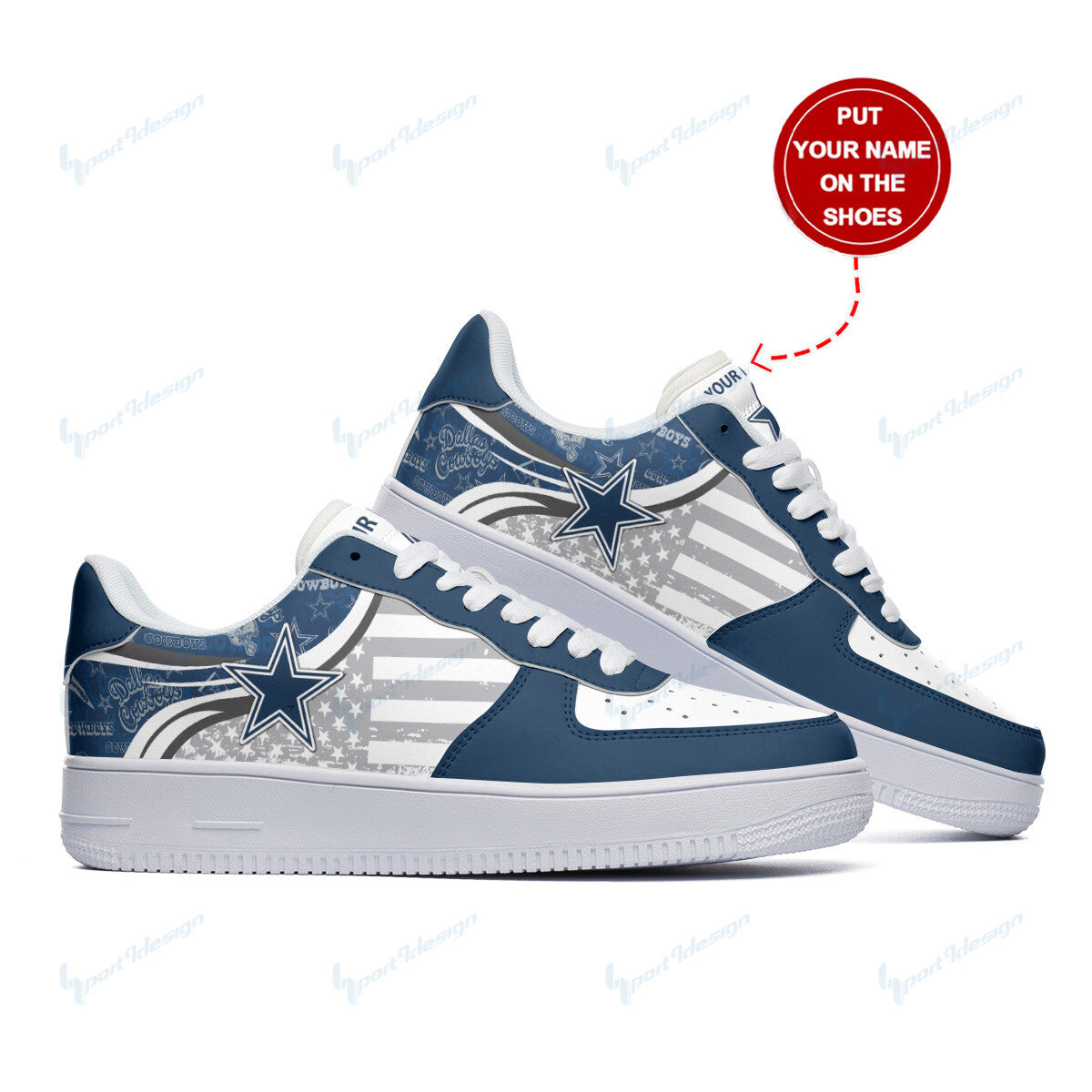 Footwearstorm Dallas Cowboys NFL Air Low-Top Sneakers Shoes For Men And Women 1205602
