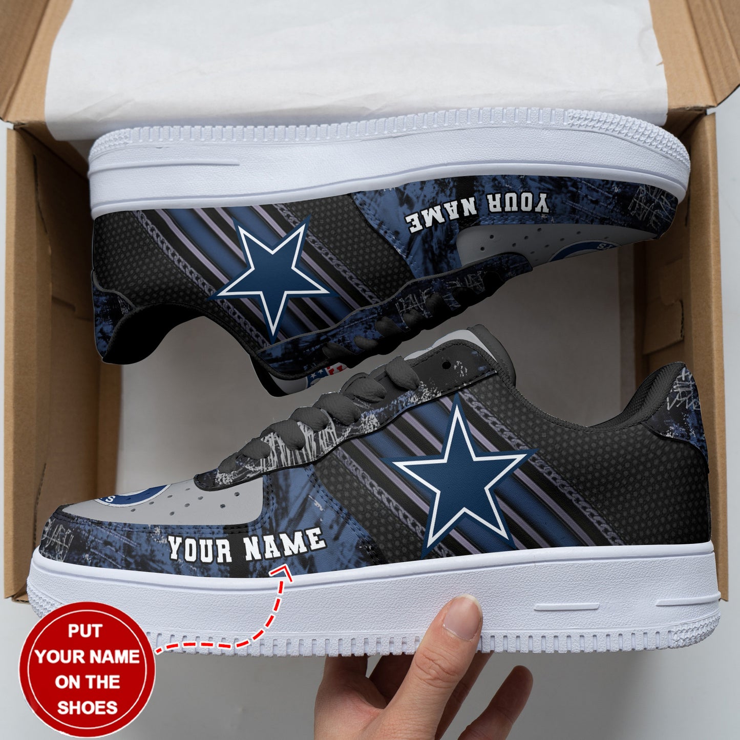 Footwearstorm Dallas Cowboys NFL Air Low-Top Sneakers Shoes For Men And Women 1205426