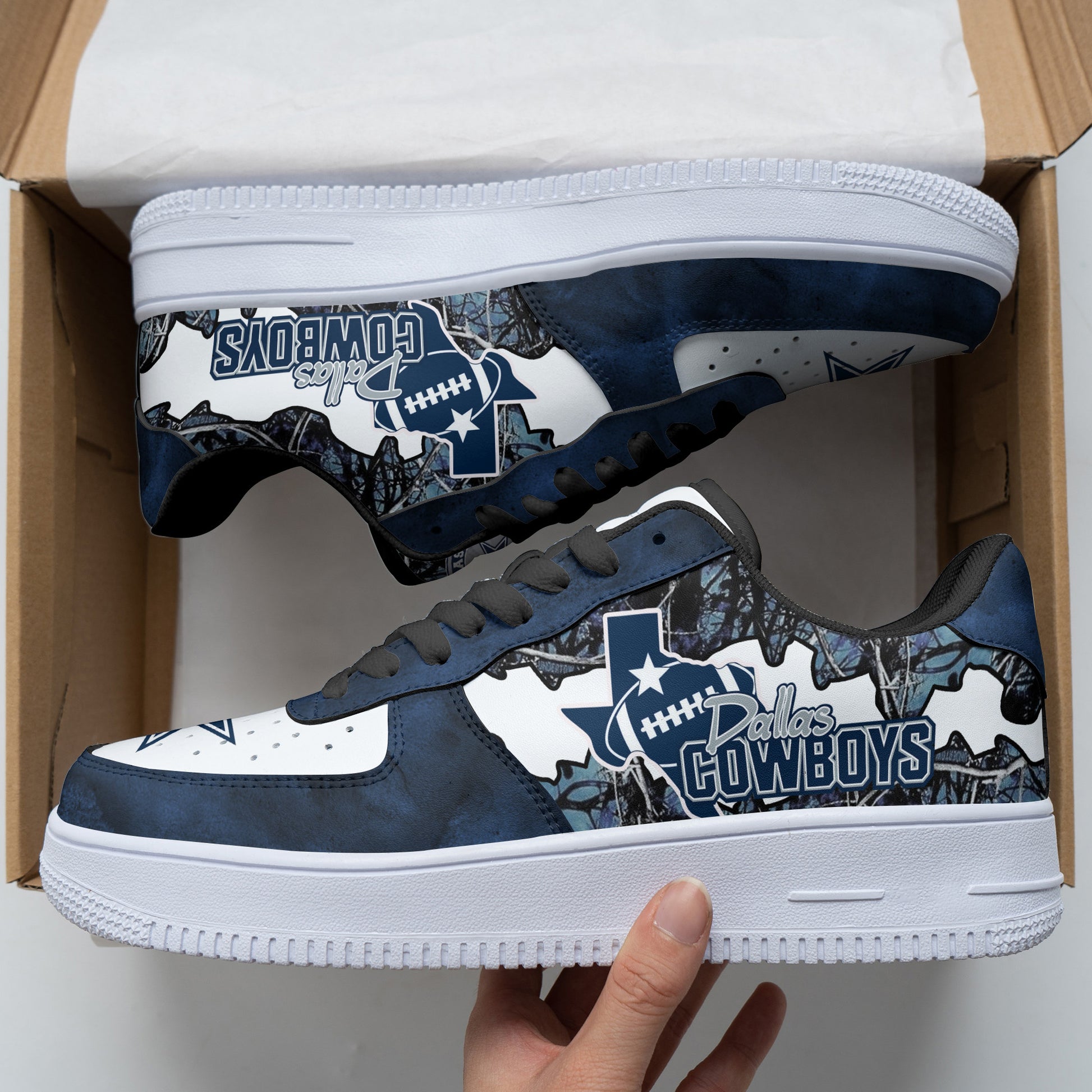 Footwearstorm Dallas Cowboys NFL Air Low-Top Sneakers Shoes For Men And Women 1205437