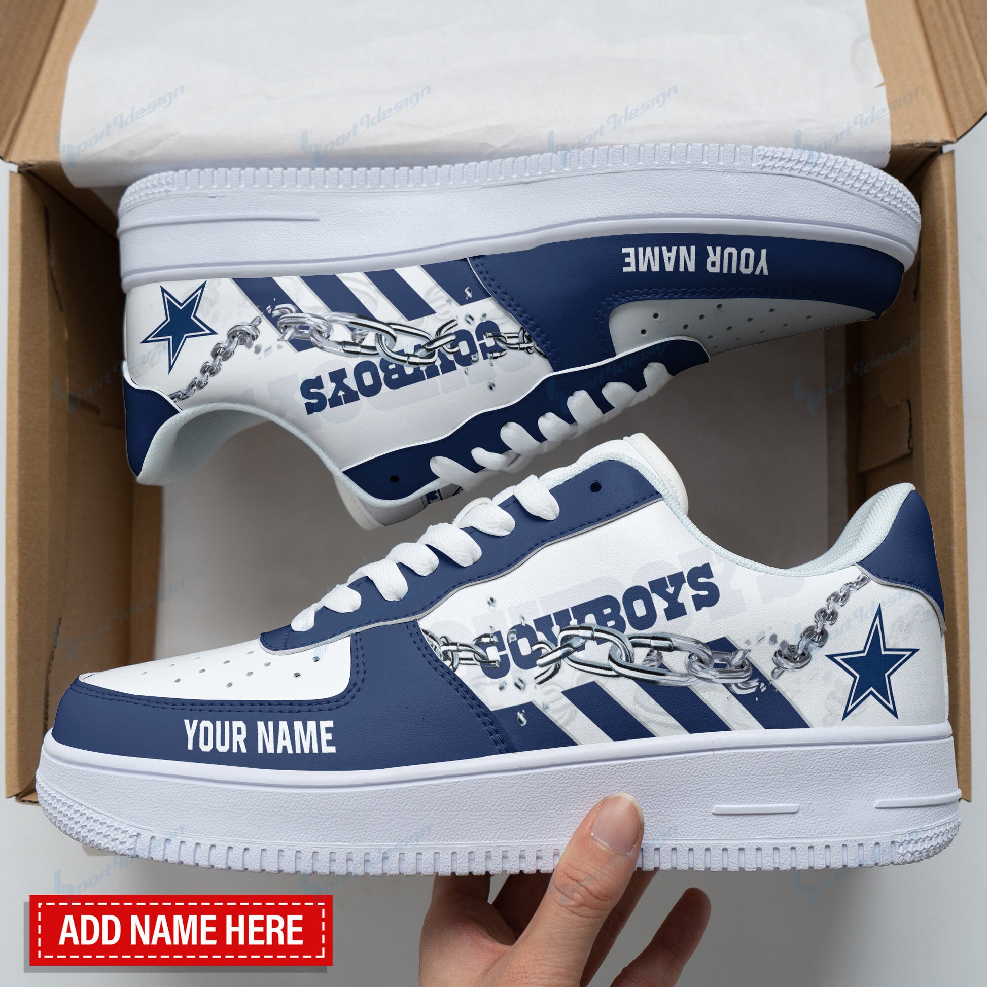 Footwearstorm Dallas Cowboys NFL Air Low-Top Sneakers Shoes For Men And Women 1205457