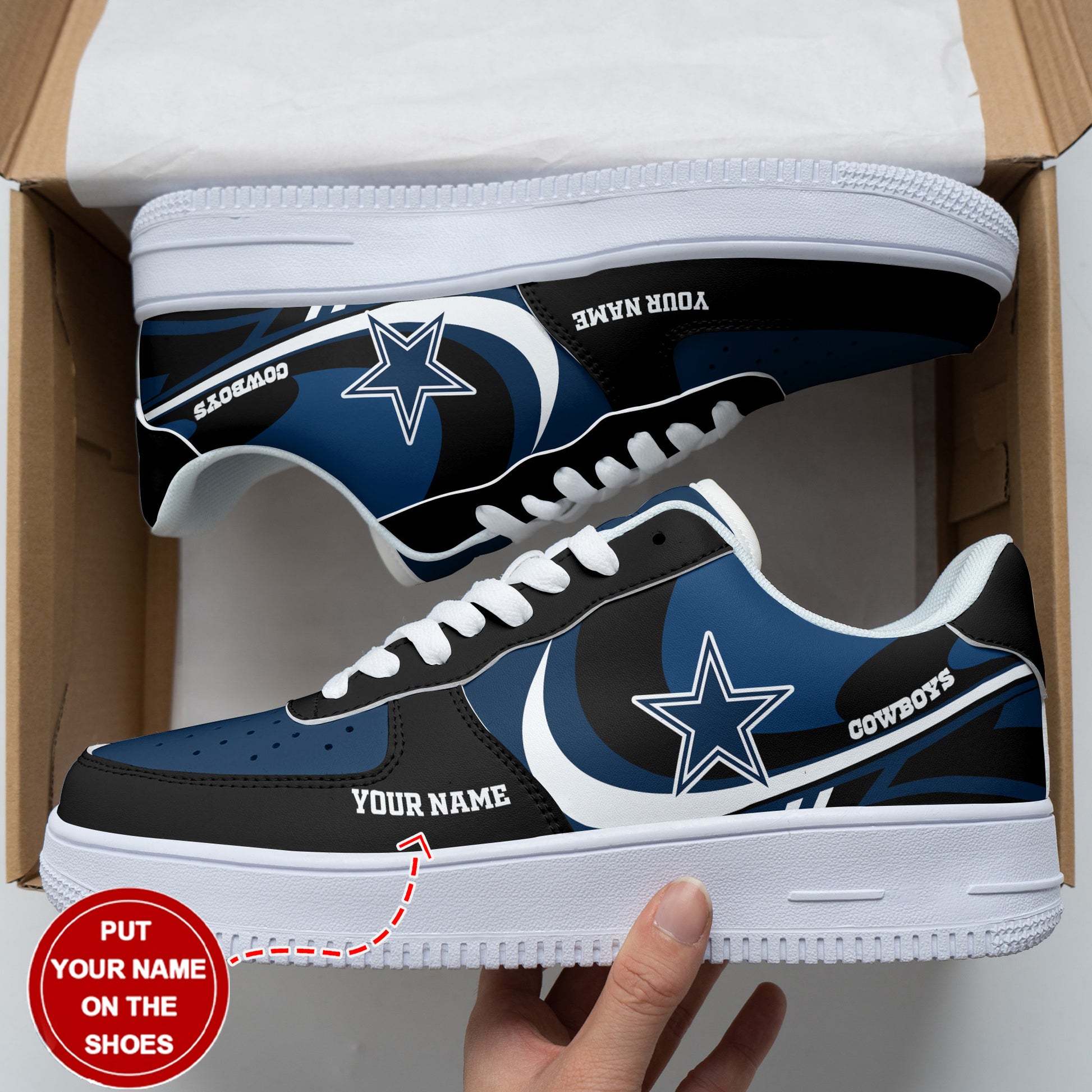 Footwearstorm Dallas Cowboys NFL Air Low-Top Sneakers Shoes For Men And Women 1205418