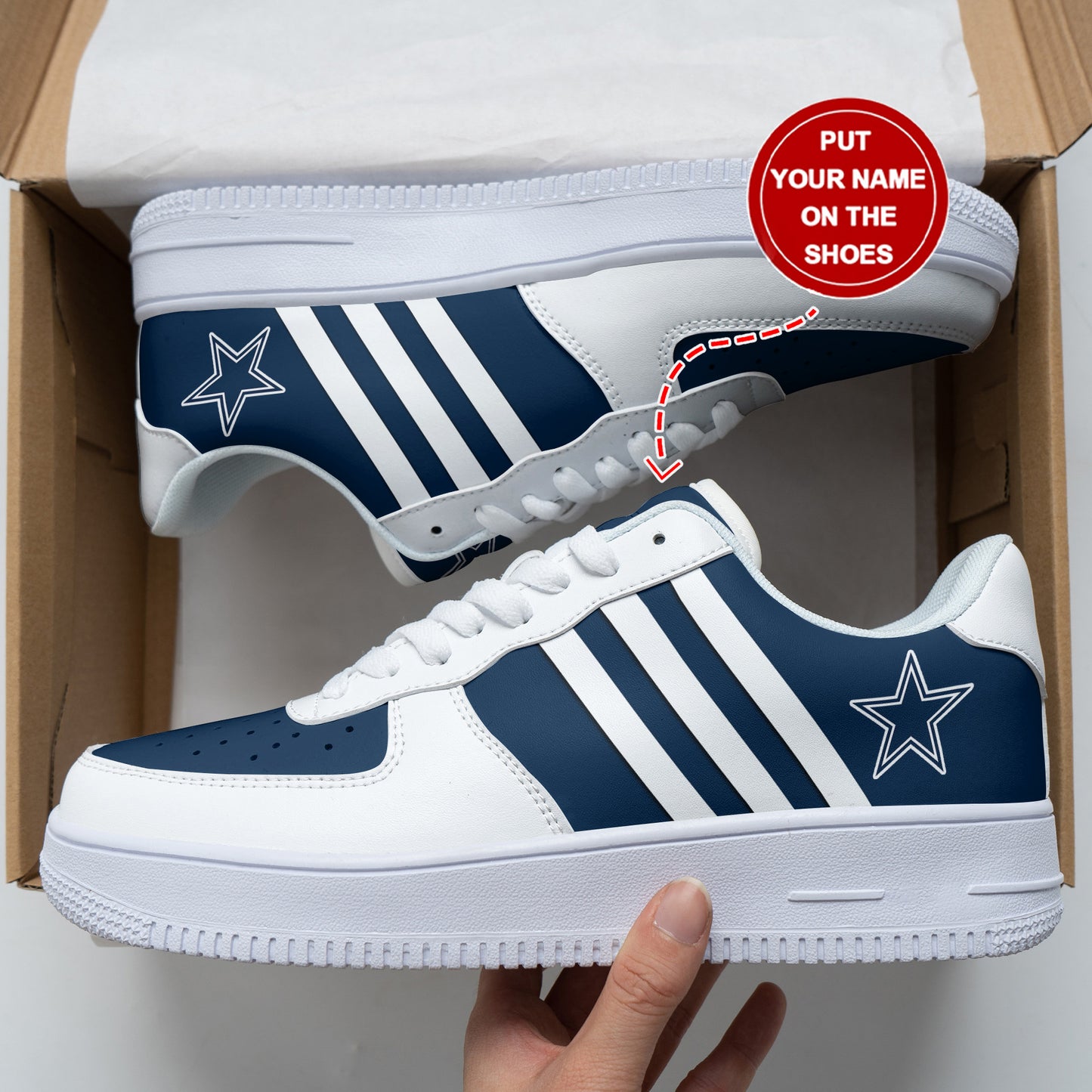 Footwearstorm Dallas Cowboys NFL Air Low-Top Sneakers Shoes For Men And Women 1205425