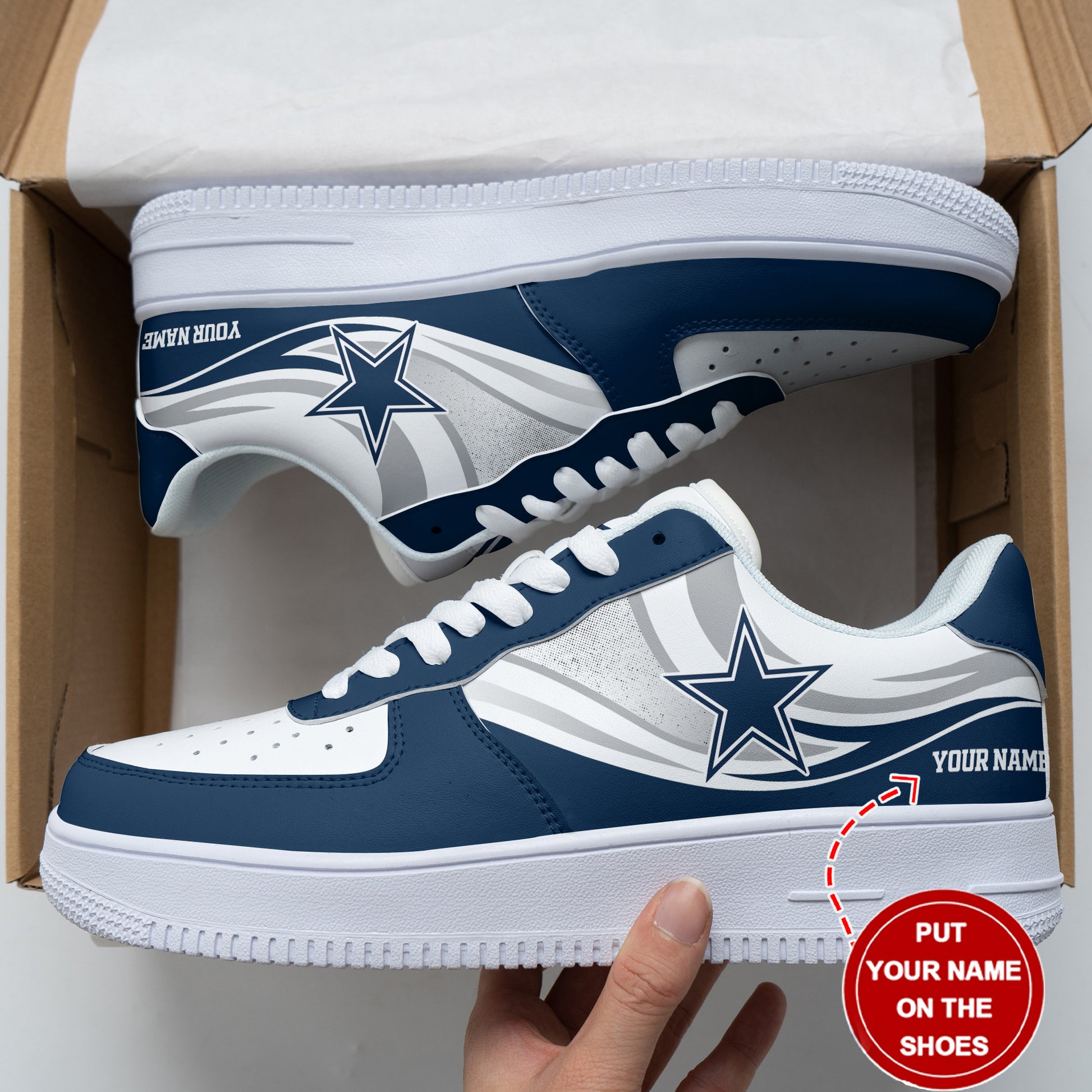 Footwearstorm Dallas Cowboys NFL Air Low-Top Sneakers Shoes For Men And Women 1205417
