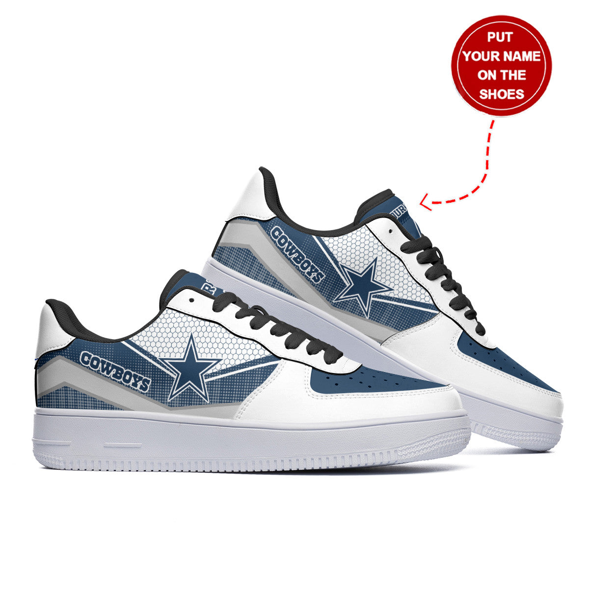 Footwearstorm Dallas Cowboys NFL Air Low-Top Sneakers Shoes For Men And Women 1205624