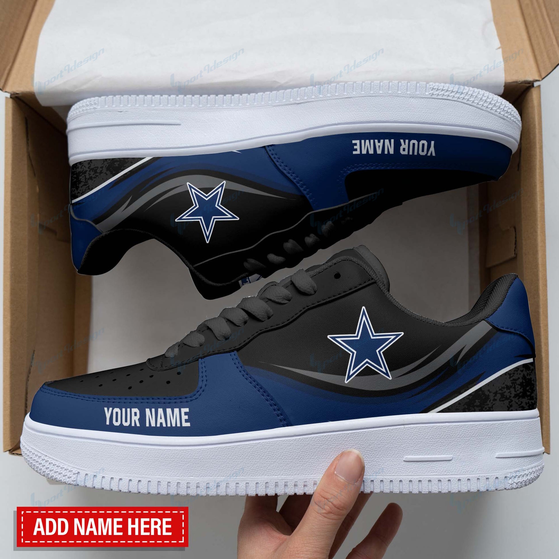 Footwearstorm Dallas Cowboys NFL Air Low-Top Sneakers Shoes For Men And Women 1205450