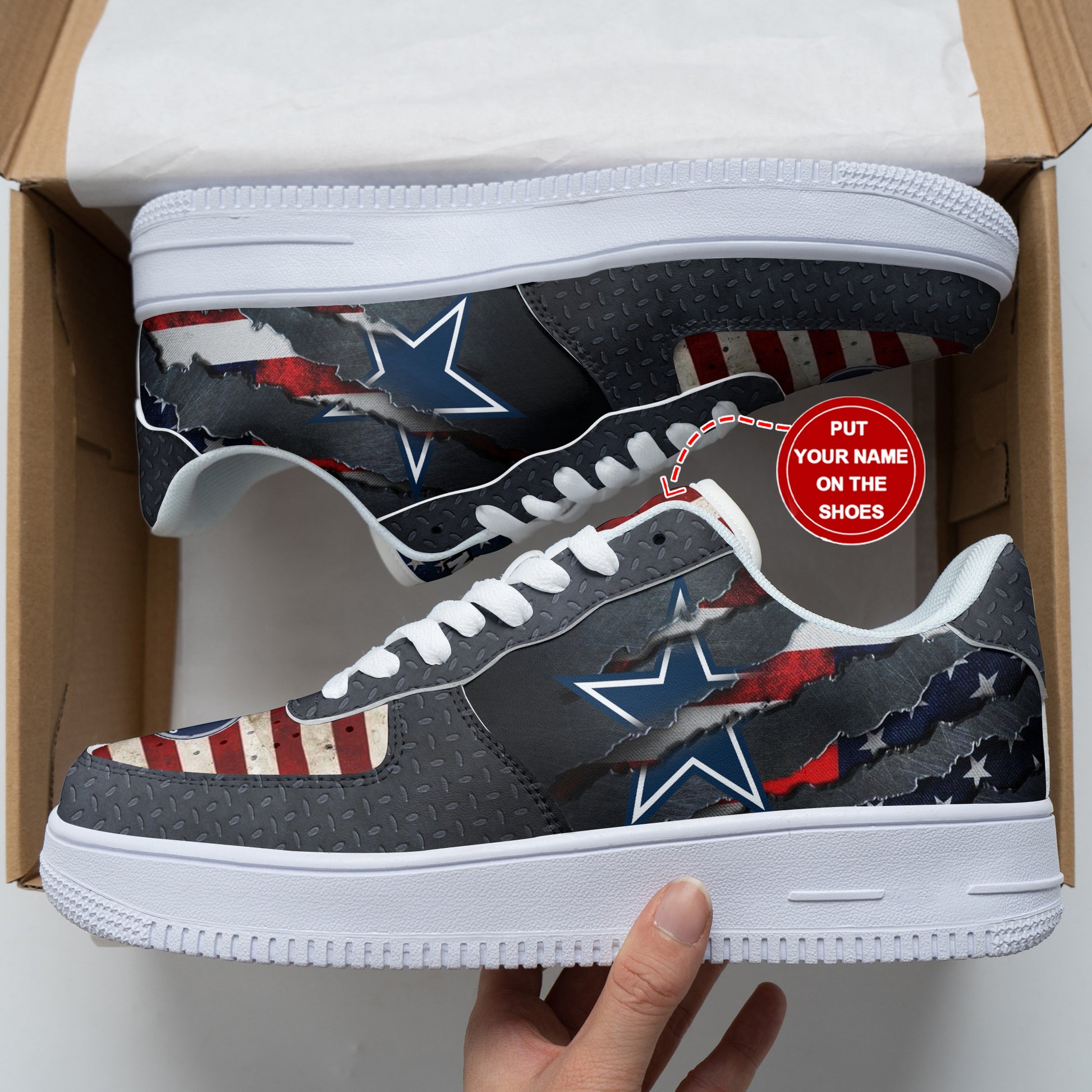 Footwearstorm Dallas Cowboys NFL Air Low-Top Sneakers Shoes For Men And Women 1205434
