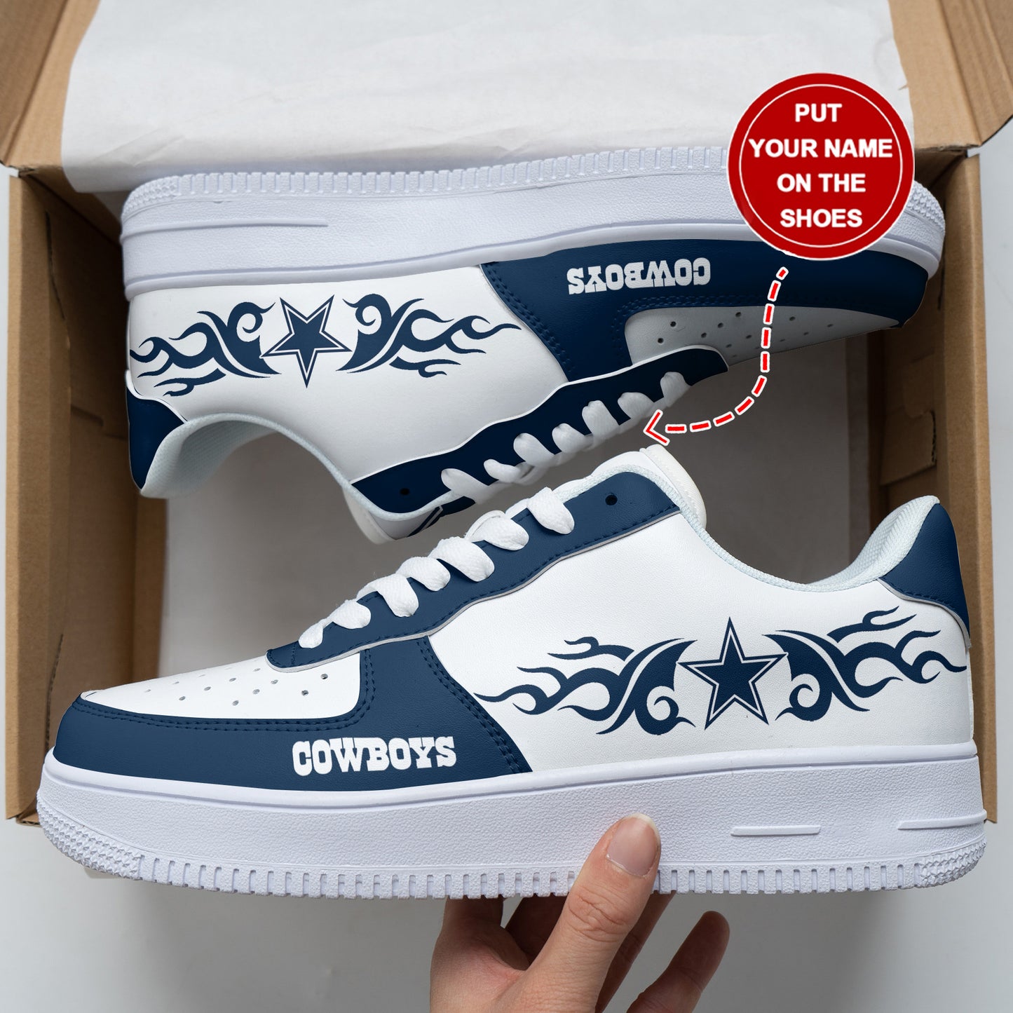 Footwearstorm Dallas Cowboys NFL Air Low-Top Sneakers Shoes For Men And Women 1205626