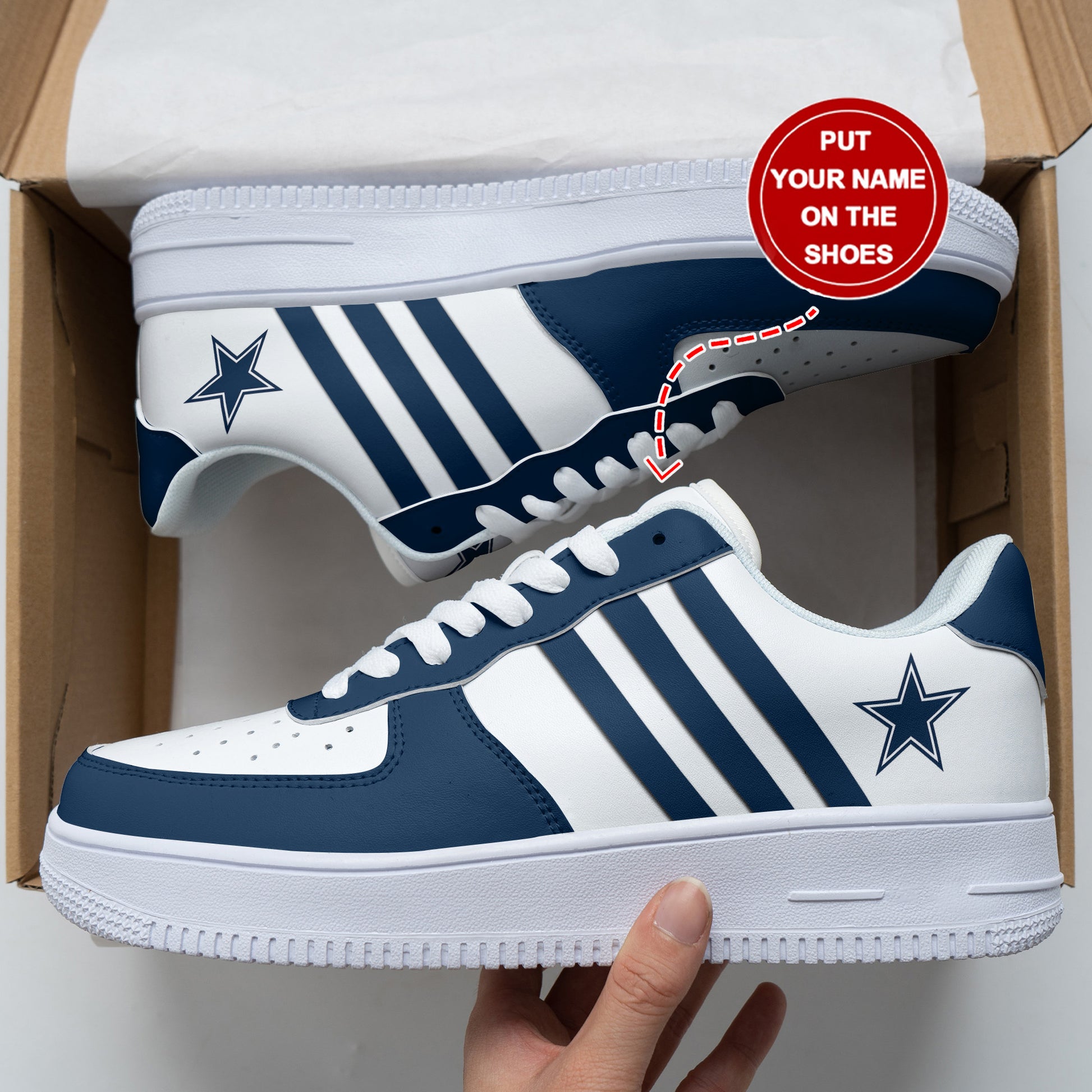 Footwearstorm Dallas Cowboys NFL Air Low-Top Sneakers Shoes For Men And Women 1205627
