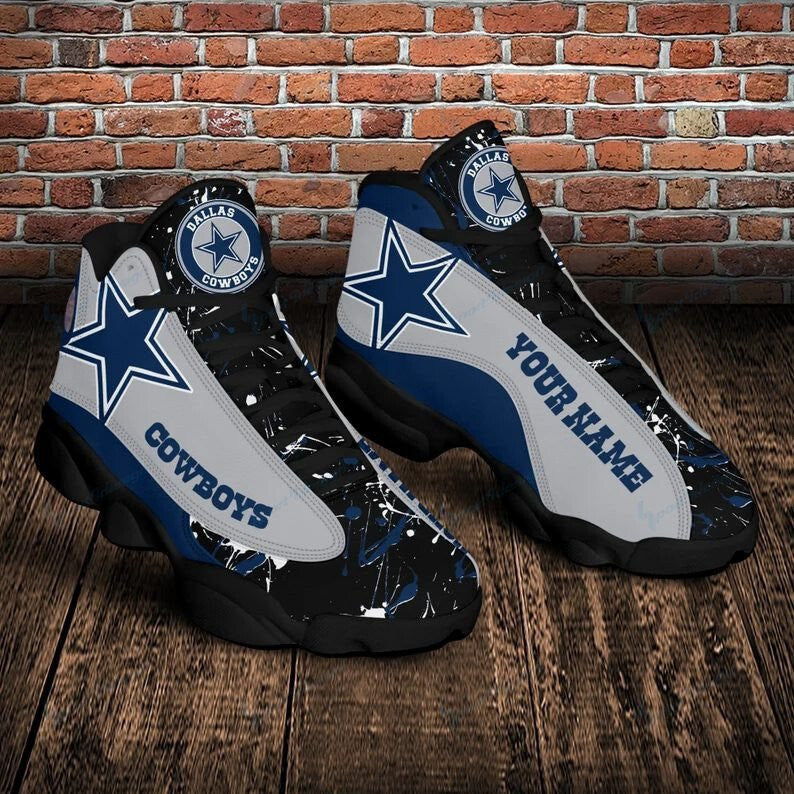 Footwearstorm Dallas Cowboys NFL AJ13 Sneakers Shoes For Men And Women 1