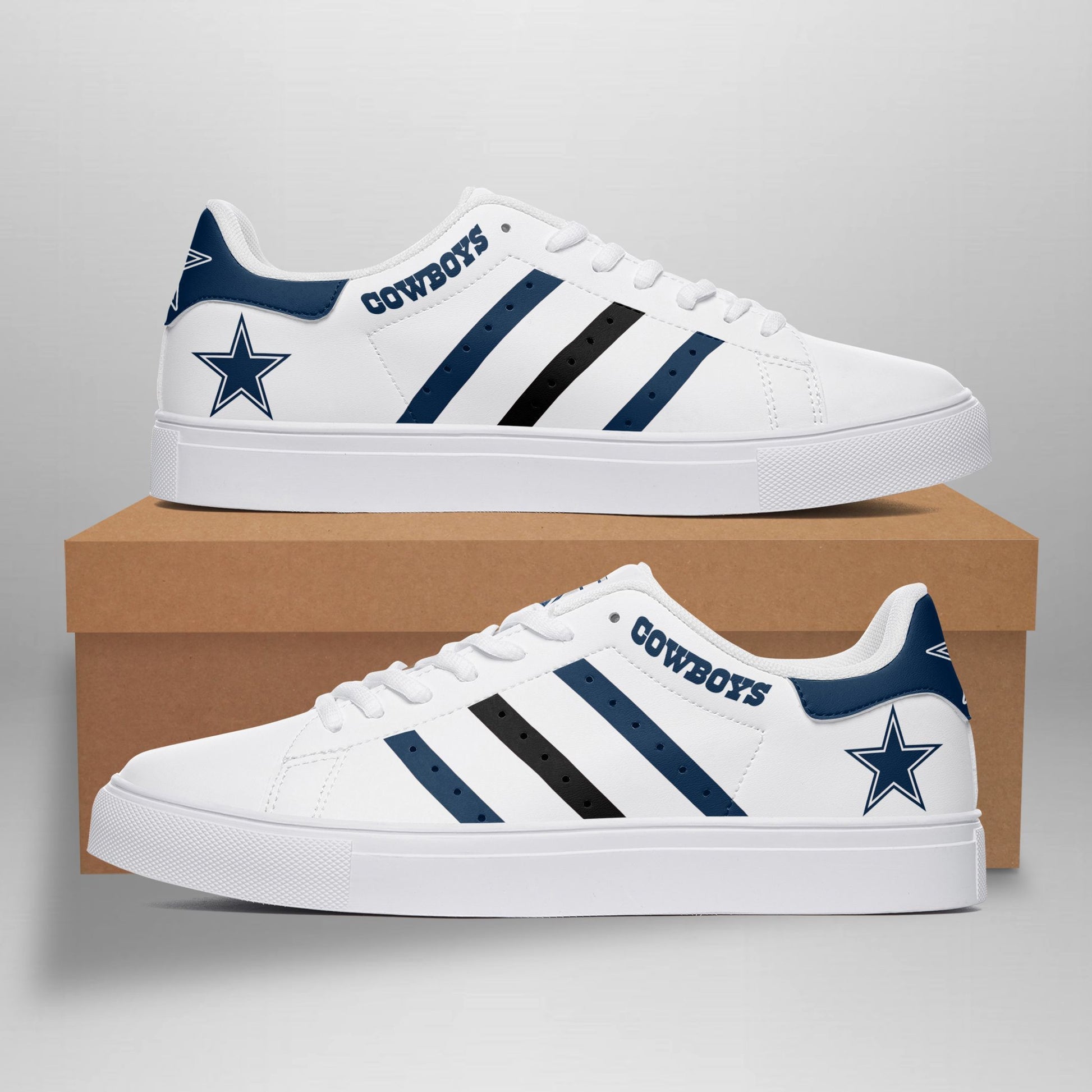 Footwearstorm Dallas Cowboys Skate Stan Shoes Sneakes For Men And Women 3