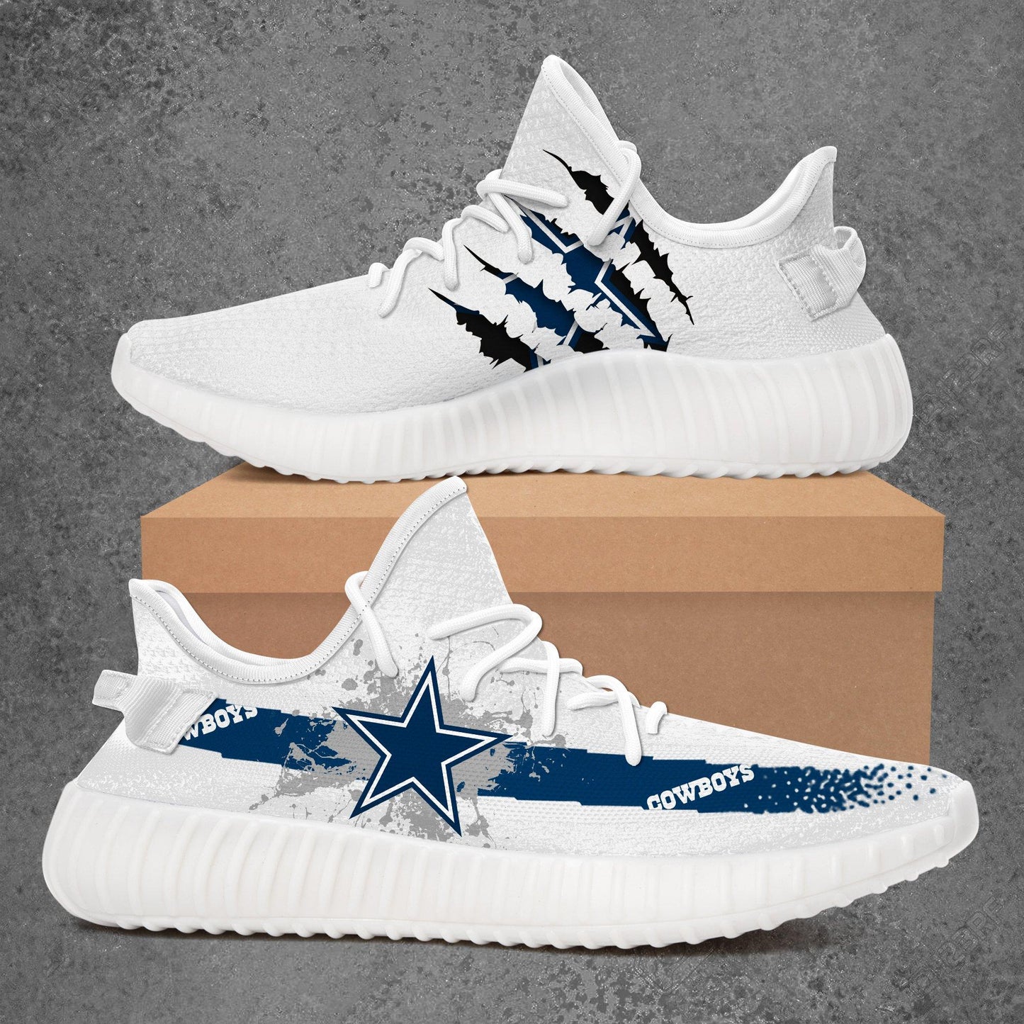 Footwearstorm Dallas Cowboys Yeezy Boost Shoes For Men And Women 1