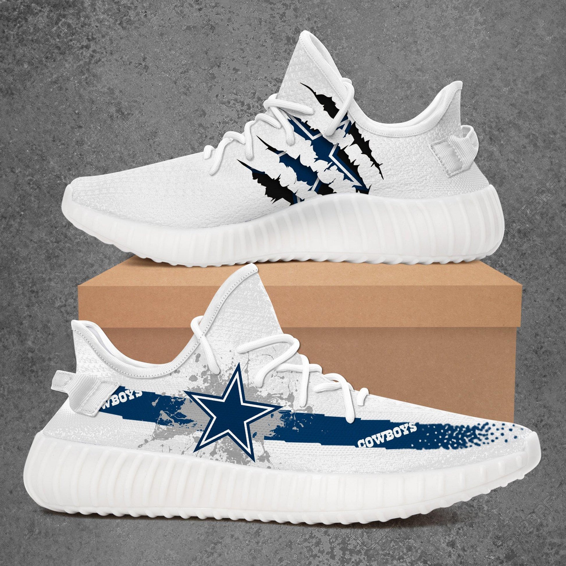 Footwearstorm Dallas Cowboys Yeezy Boost Shoes For Men And Women 1