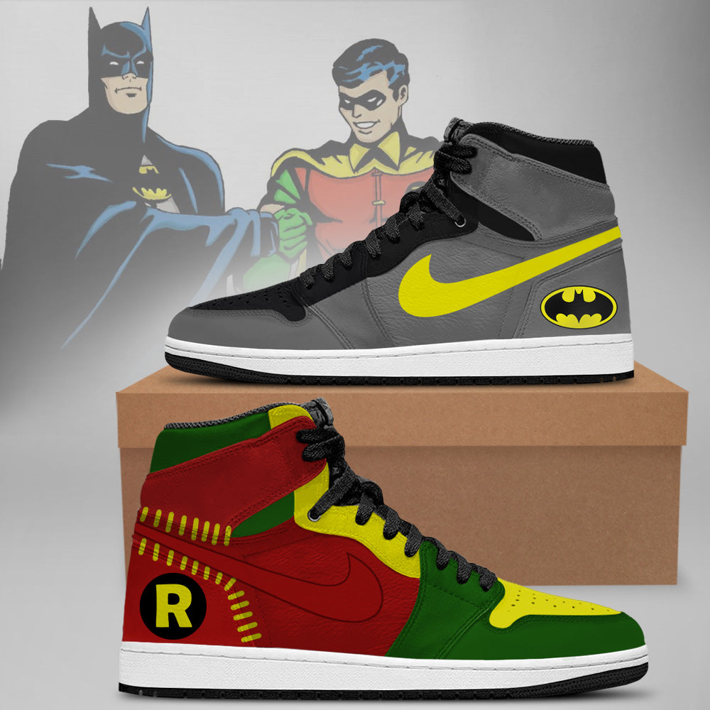 Footwearstorm DC Batman &amp; Robin AJ1 High Sneakers Shoes For Men And Women 1