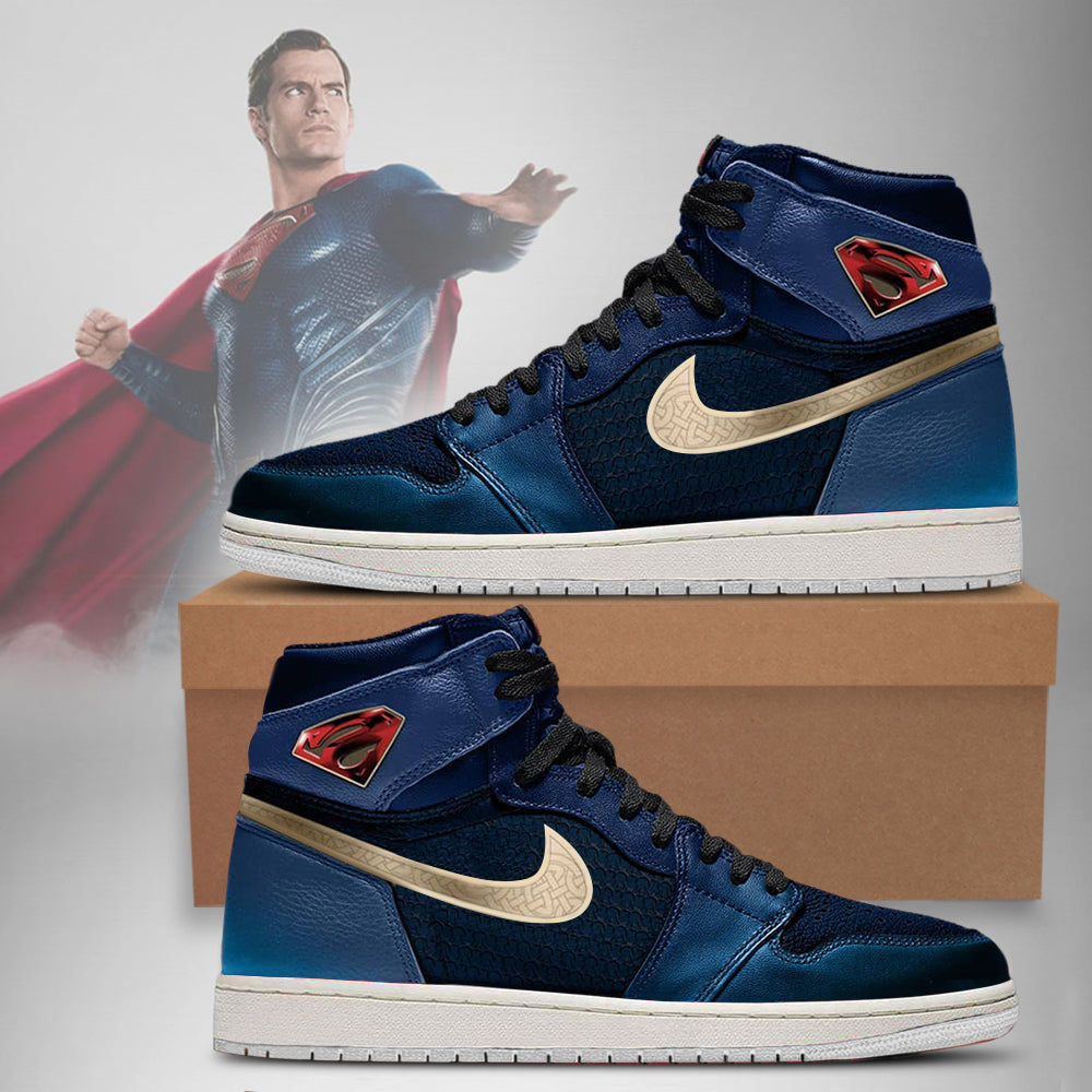 Footwearstorm DC Justice League Superman AJ1 High Sneakers Shoes For Men And Women 1