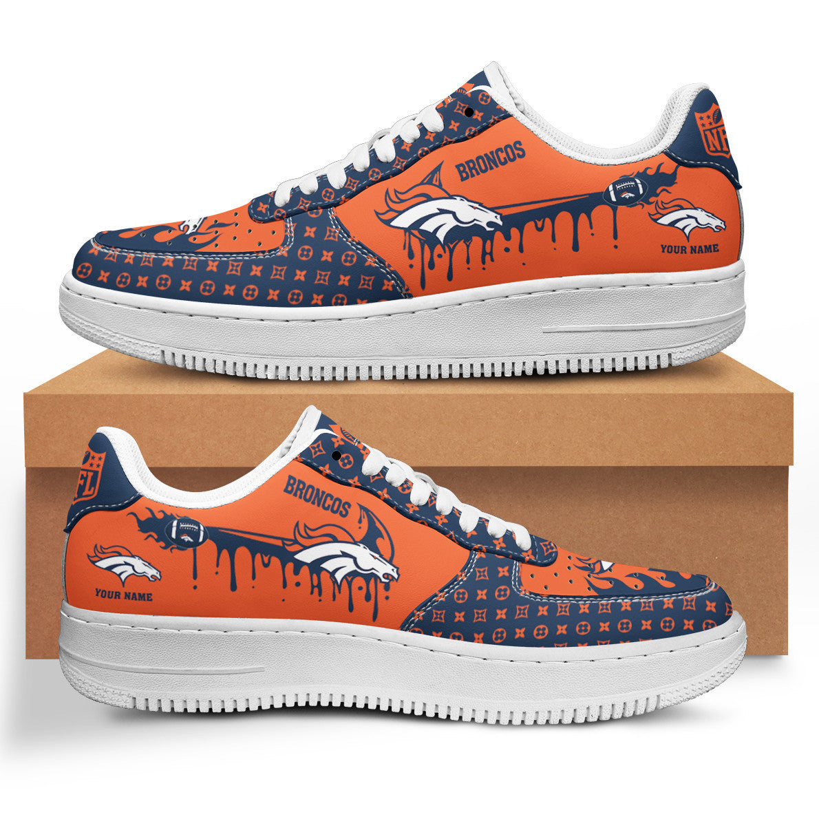 Footwearstorm Denver Broncos NFL Air Low-Top Sneakers Shoes For Men And Women 1205718