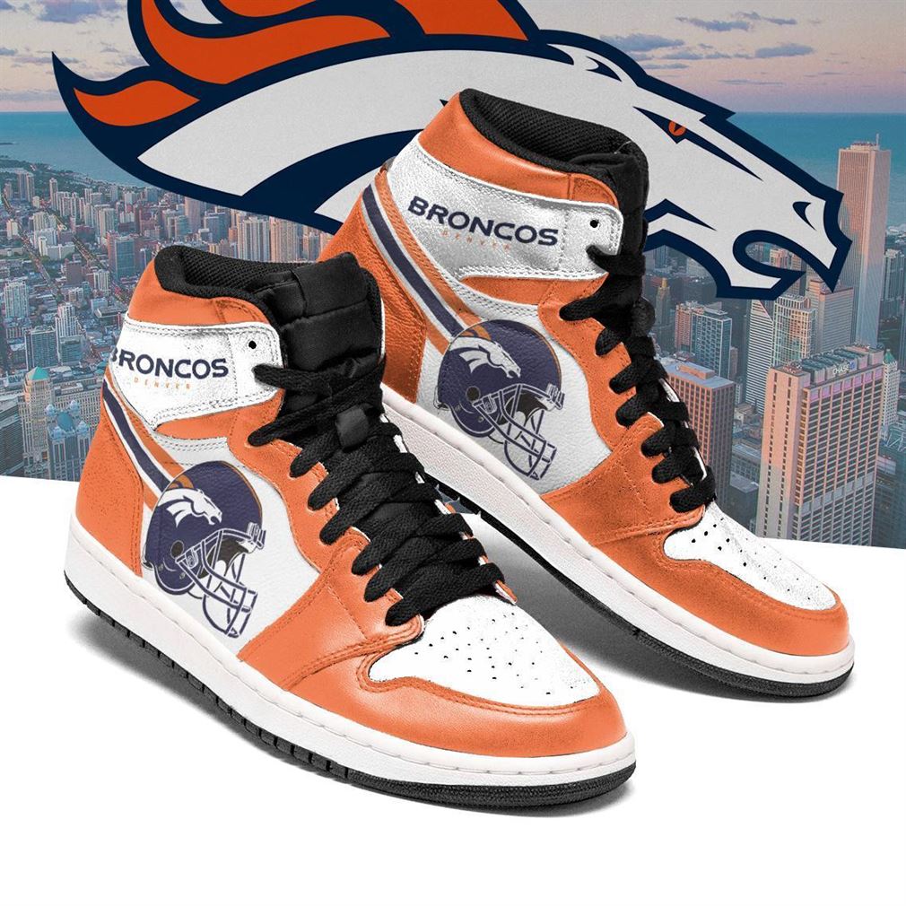 Footwearstorm Denver Broncos NFL AJ1 High Sneakers Shoes For Men And Women 1