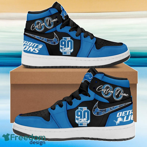 Footwearstorm Detroit Lions AJ1 High Sneakers Shoes For Men And Women 3