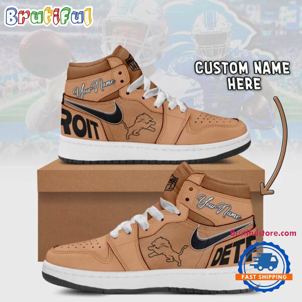 Footwearstorm Detroit Lions AJ1 High Sneakers Shoes For Men And Women 1