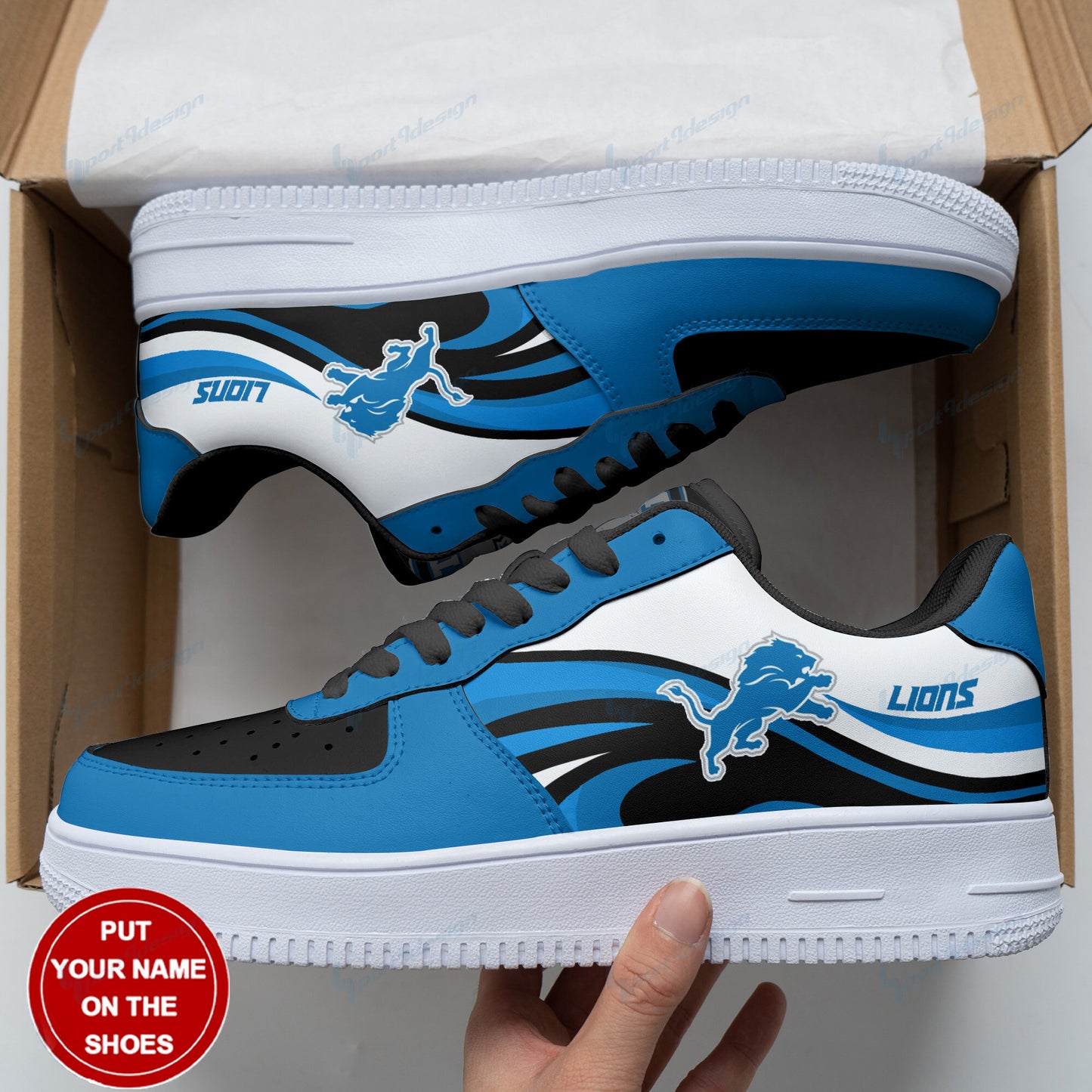 Footwearstorm Detroit Lions NFL Air Low-Top Sneakers Shoes For Men And Women 1205288