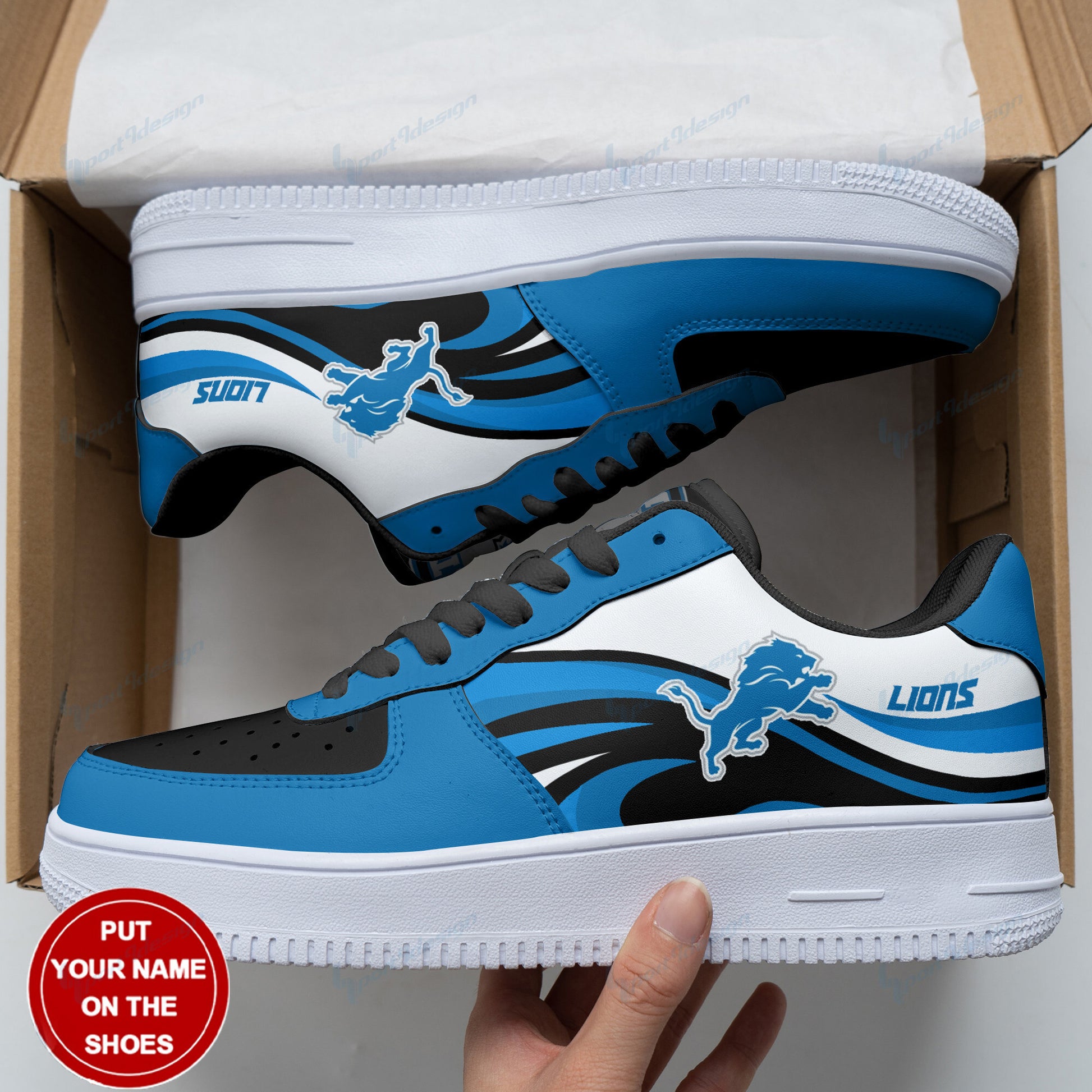 Footwearstorm Detroit Lions NFL Air Low-Top Sneakers Shoes For Men And Women 1205288