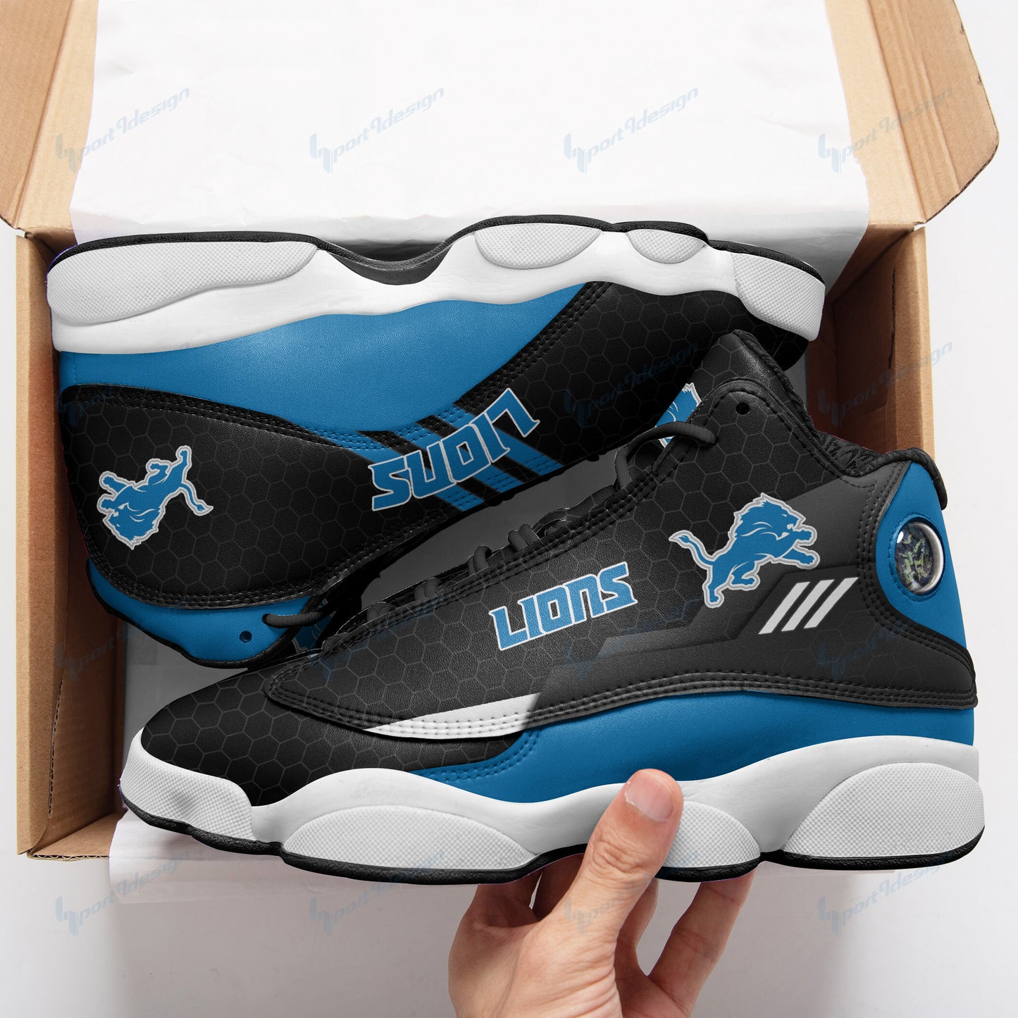 Footwearstorm Detroit Lions NFL AJ13 Sneakers Shoes For Men And Women 1