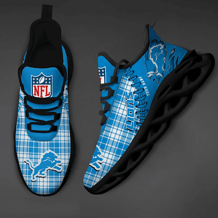 Footwearstorm Detroit Lions NFL Max Soul Shoes Sneakers For Men And Women 6