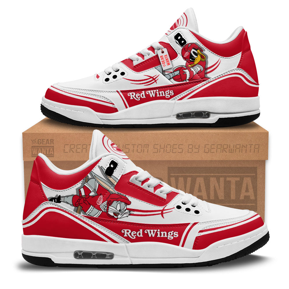 Footwearstorm Detroit Red Wings AJ3 Sneakers Shoes For Men And Women