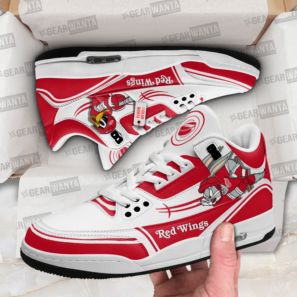 Footwearstorm Detroit Red Wings AJ3 Sneakers Shoes For Men And Women