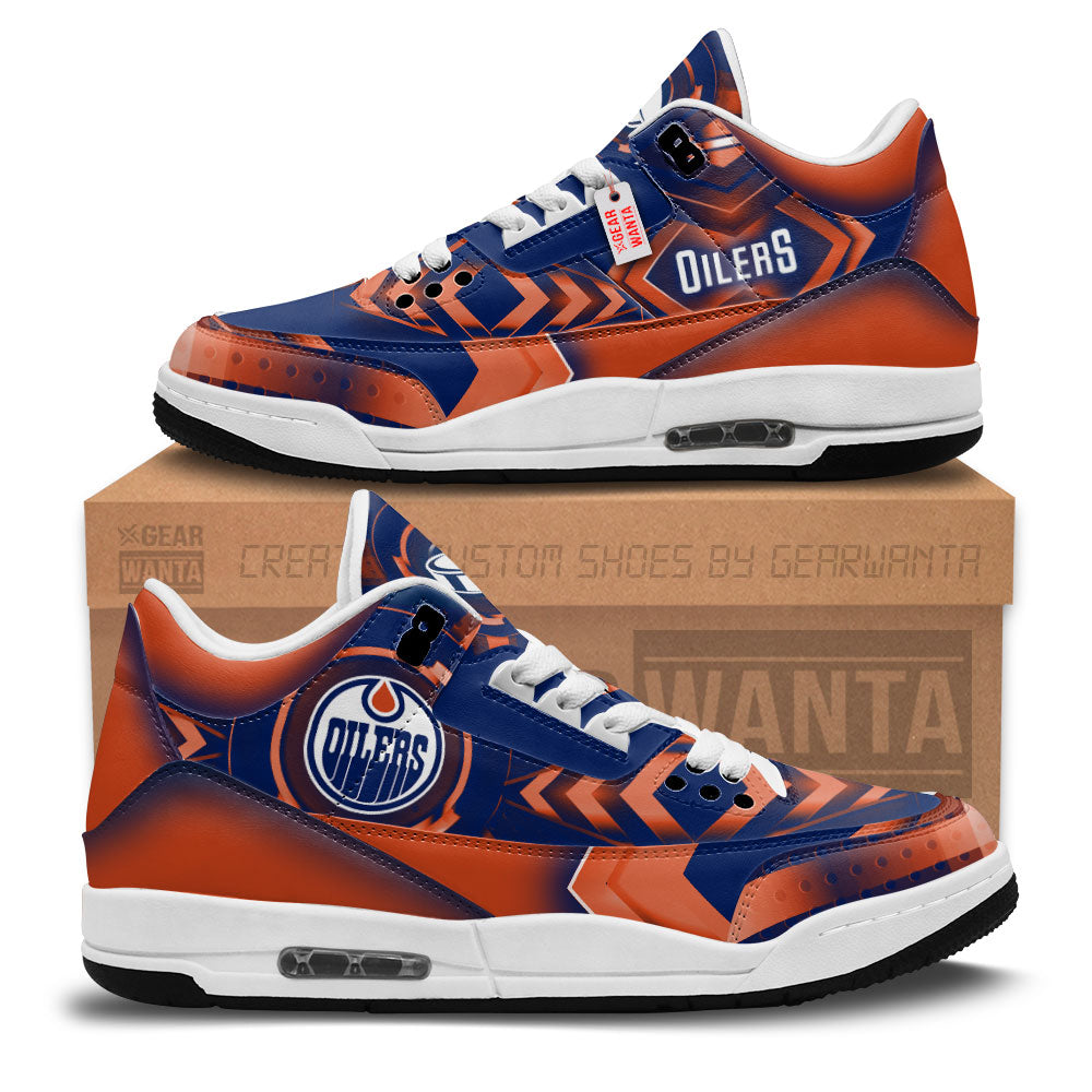 Footwearstorm Edmonson Oilers AJ3 Sneakers Shoes For Men And Women