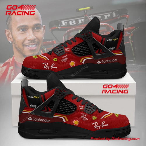 Footwearstorm Ferrari x Lewis Hamilton AJ4 Sneakers Shoes For Men And Women 1