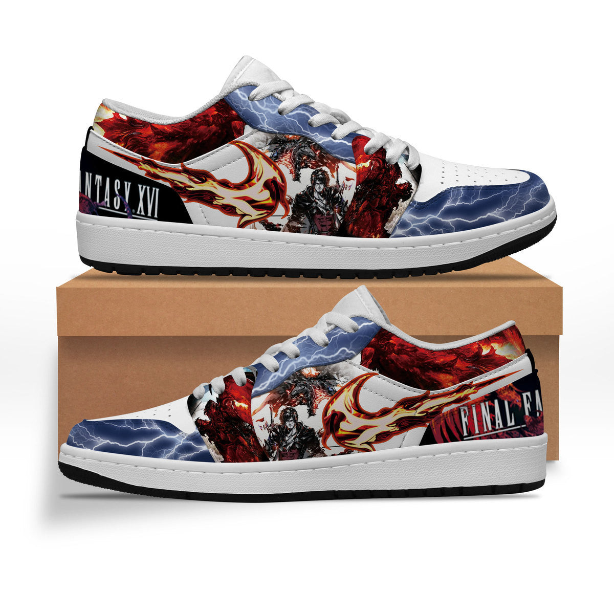 Footwearstorm Final Fantasy AJ1 Low Sneakers Shoes For Men And Women 1