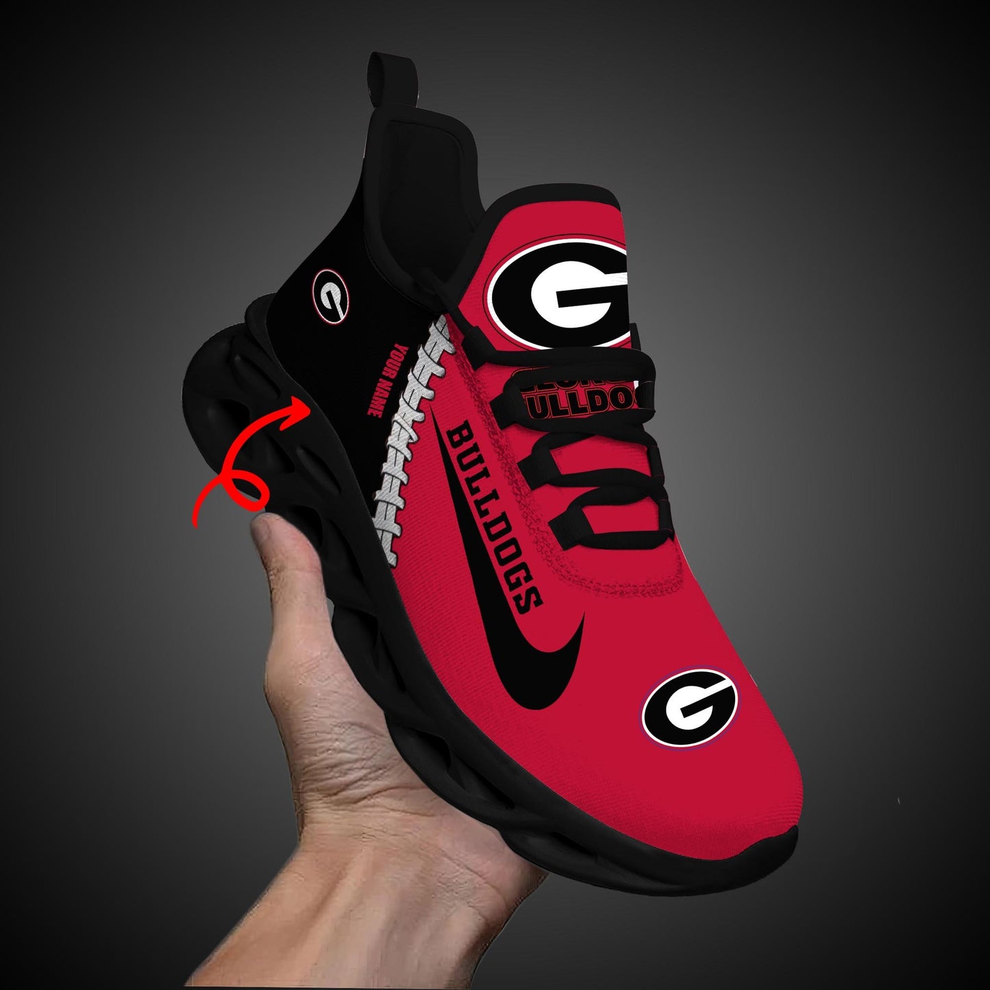 Footwearstorm Georgia Bulldogs Max Soul Shoes Sneakers For Men And Women 5